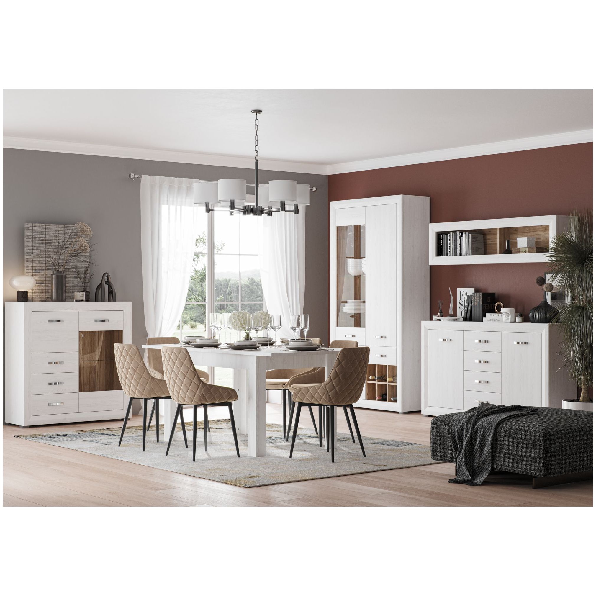 Картинка Мальта шкаф-витрина REG1W3S интернет-магазин мебели FreeTime