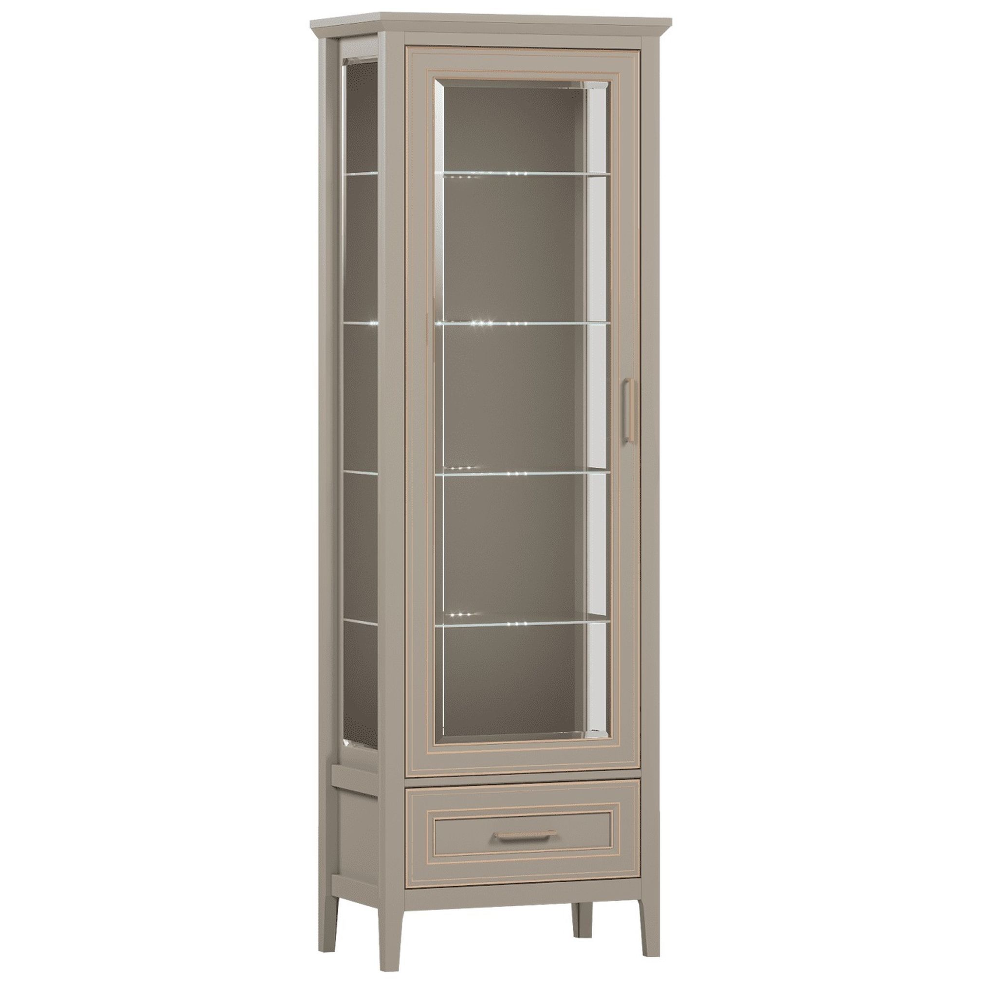 Картинка Классик шкаф-витрина REG1W1SZK с подсветкой интернет-магазин мебели FreeTime