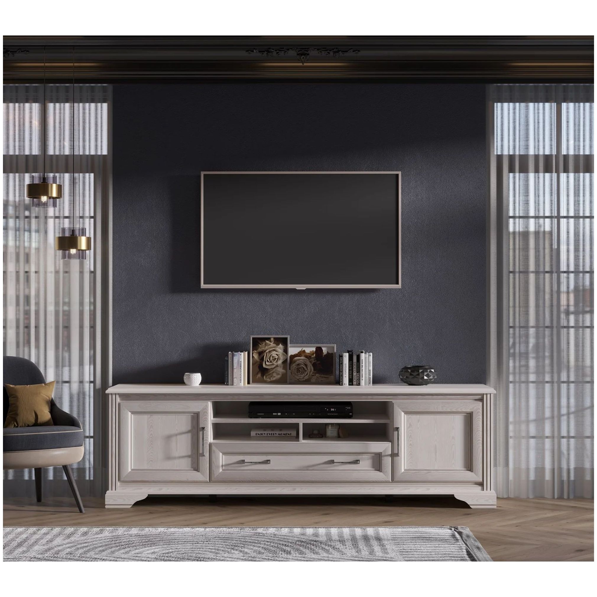 Картинка Стилиус ТВ тумба RTV2D1S интернет-магазин мебели FreeTime