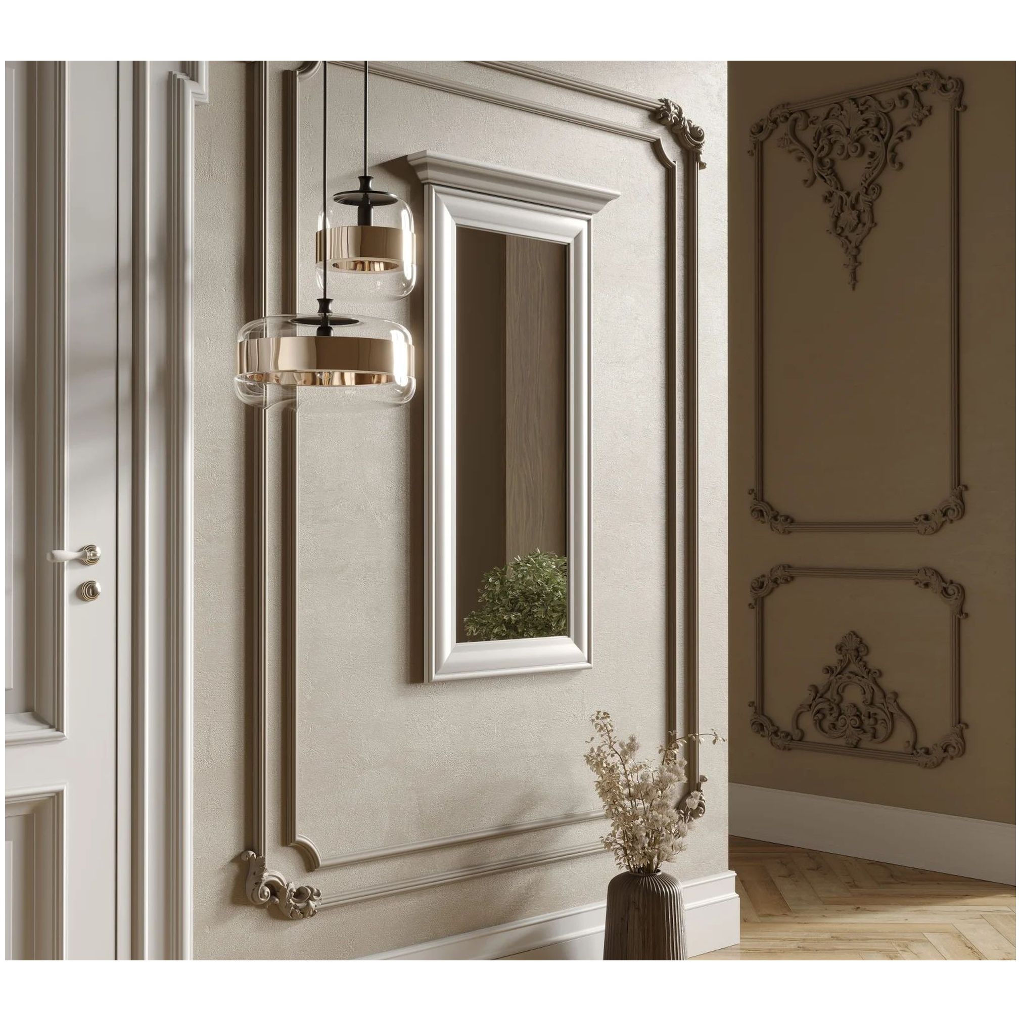 Картинка Кентаки зеркало S320-LUS/50 (Белый) интернет-магазин мебели FreeTime