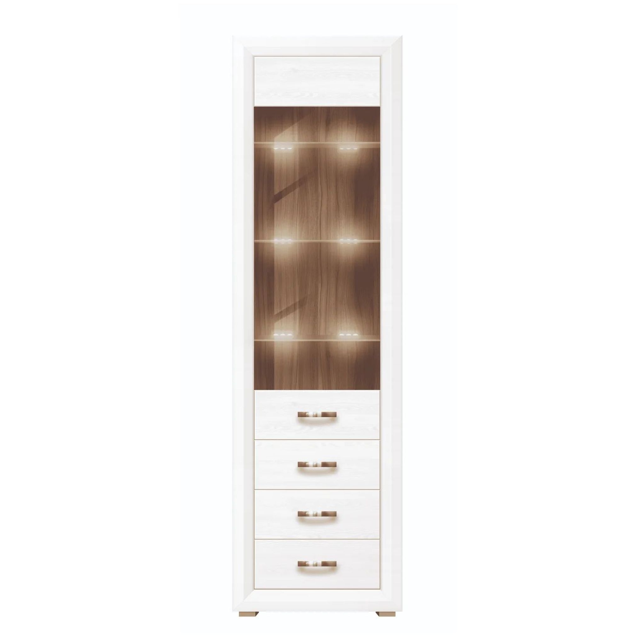 Картинка Мальта шкаф-витрина REG1W3S с подсветкой интернет-магазин мебели FreeTime