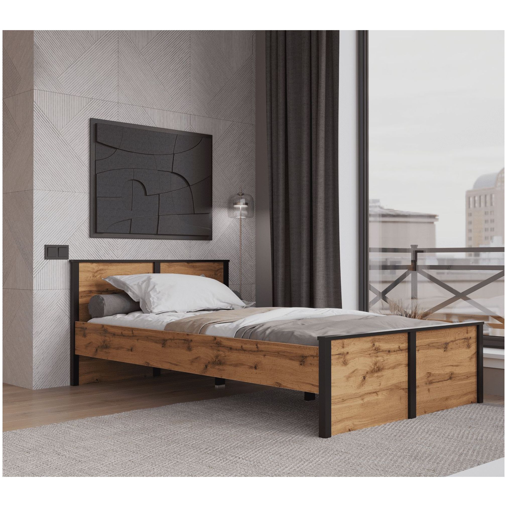 Картинка Лофт кровать LOZ120х200 интернет-магазин мебели FreeTime