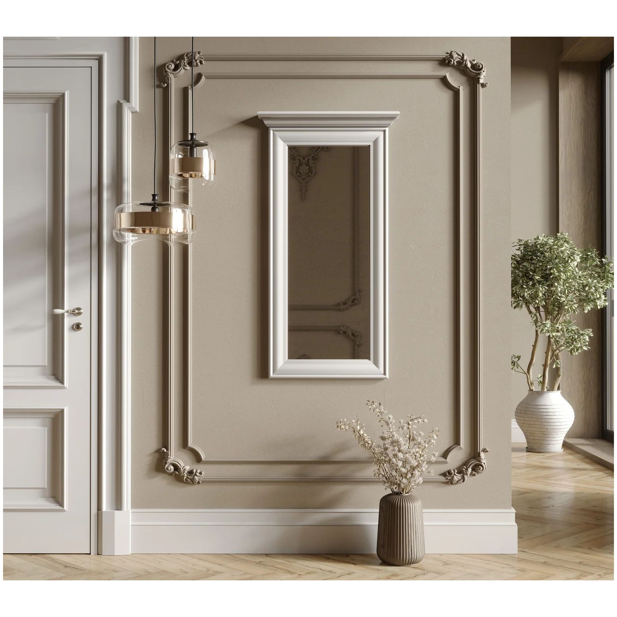 Картинка Кентаки зеркало S320-LUS/50 (Белый) интернет-магазин мебели FreeTime