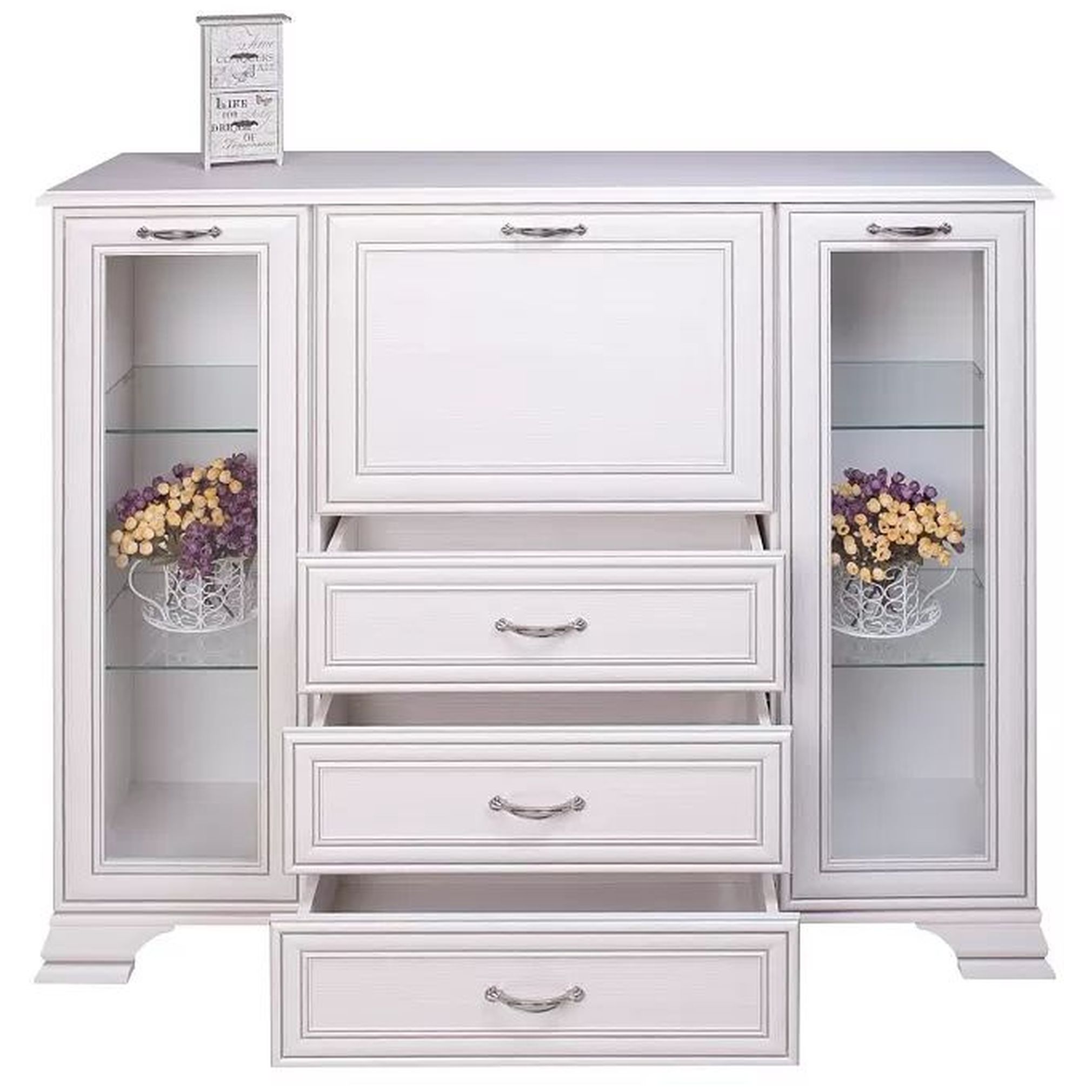 Картинка Тиффани Тумба  с витриной 2V1D3S интернет-магазин мебели FreeTime