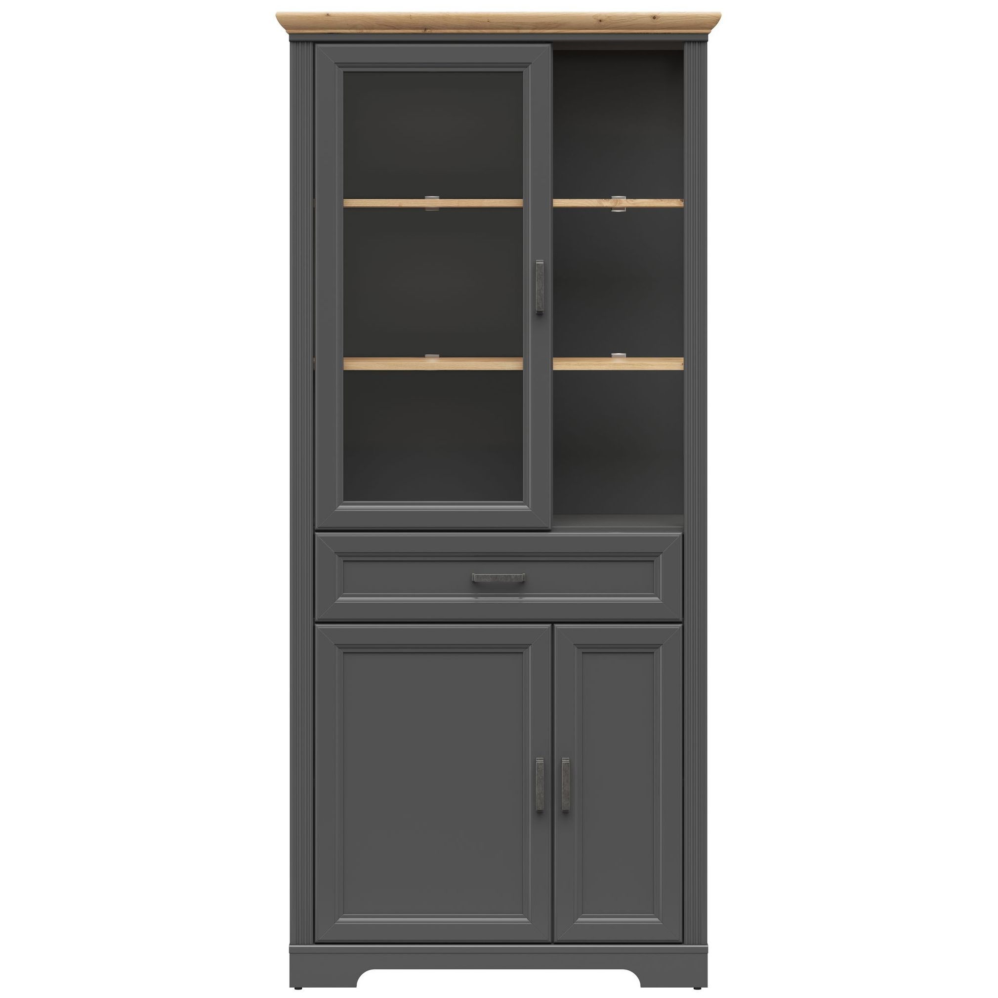 Картинка Жасмин шкаф-витрина REG1W2D1S интернет-магазин мебели FreeTime