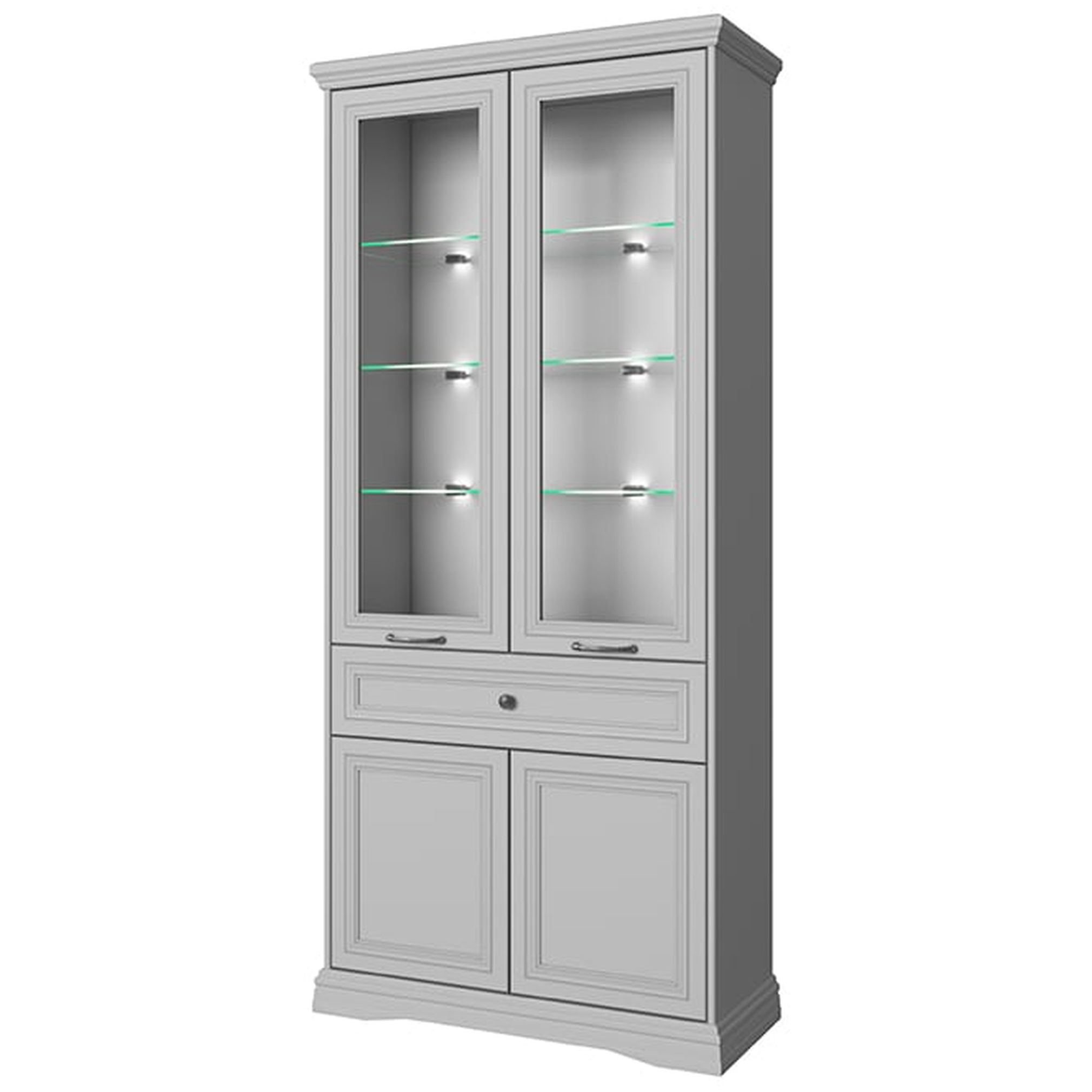 Картинка Валенсия Шкаф с витриной 2V2D1S Н интернет-магазин мебели FreeTime