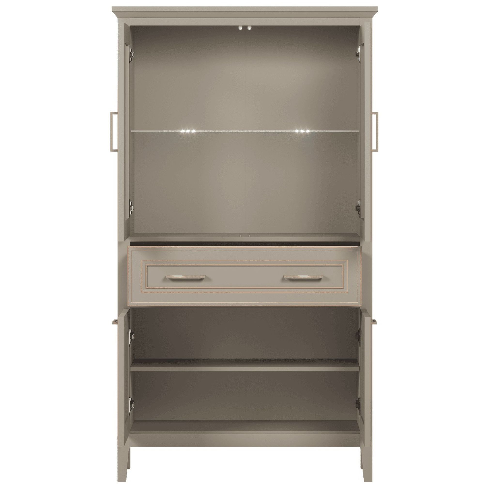 Картинка Классик шкаф-витрина REG2W2D1S/170 с подсветкой интернет-магазин мебели FreeTime