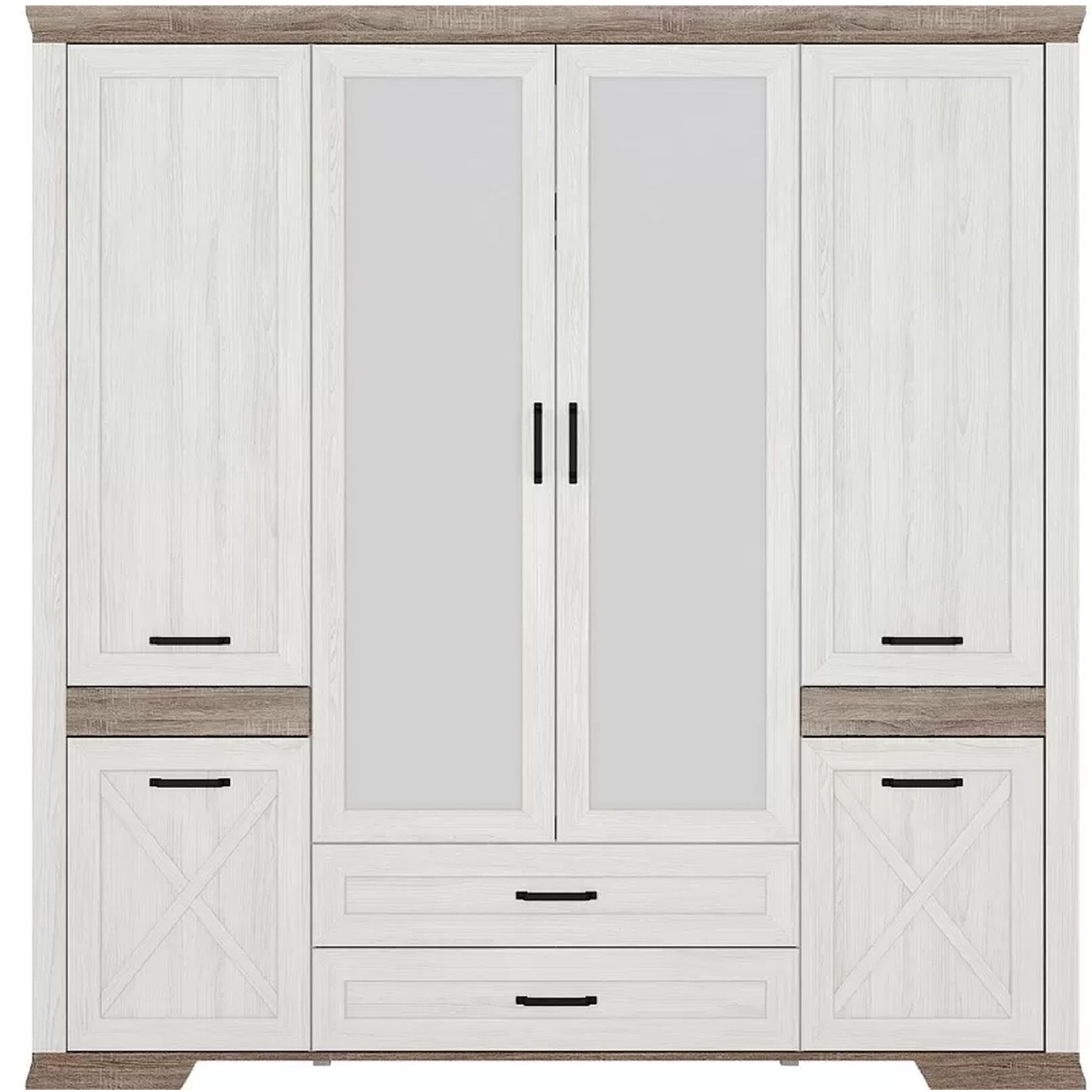 Картинка Марсель шкаф с зеркалом SZF6D2S интернет-магазин мебели FreeTime