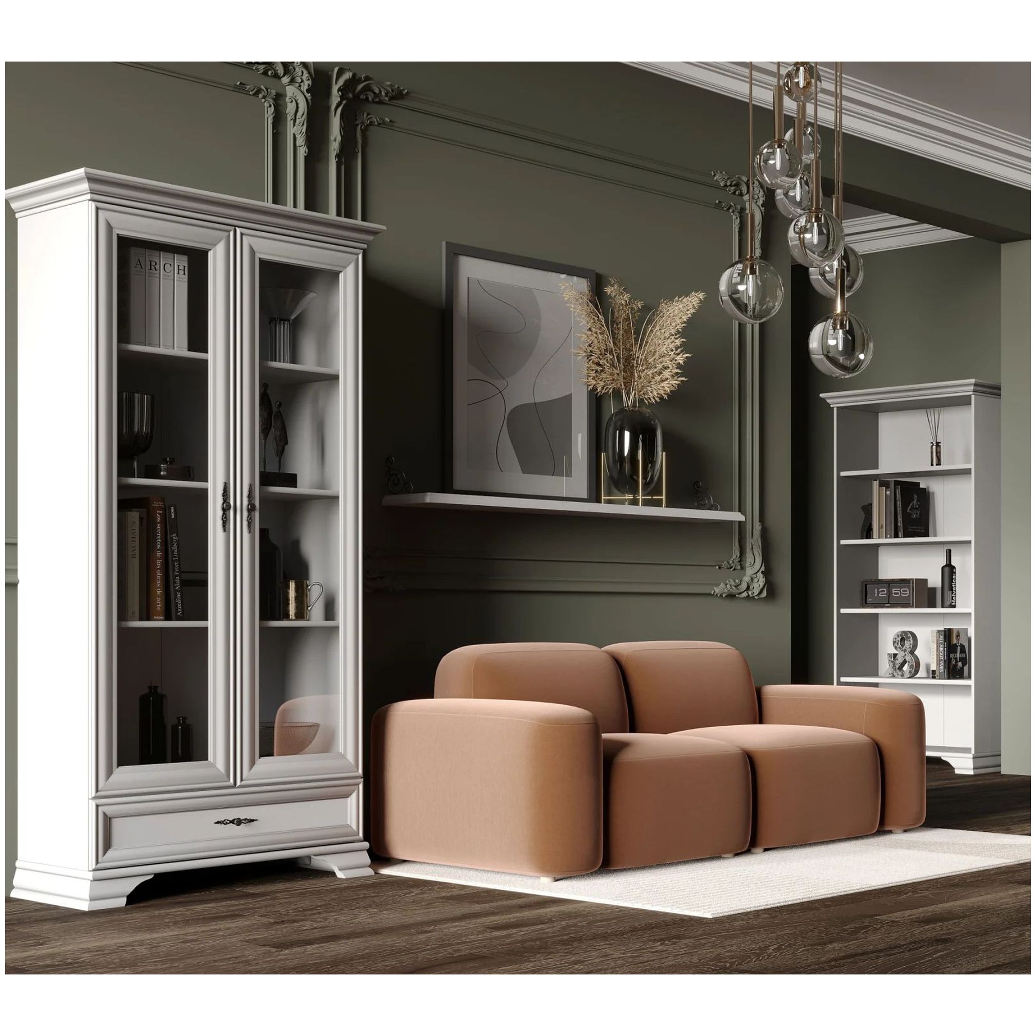 Картинка Кентаки шкаф-стеллаж REG/90 (Белый) интернет-магазин мебели FreeTime