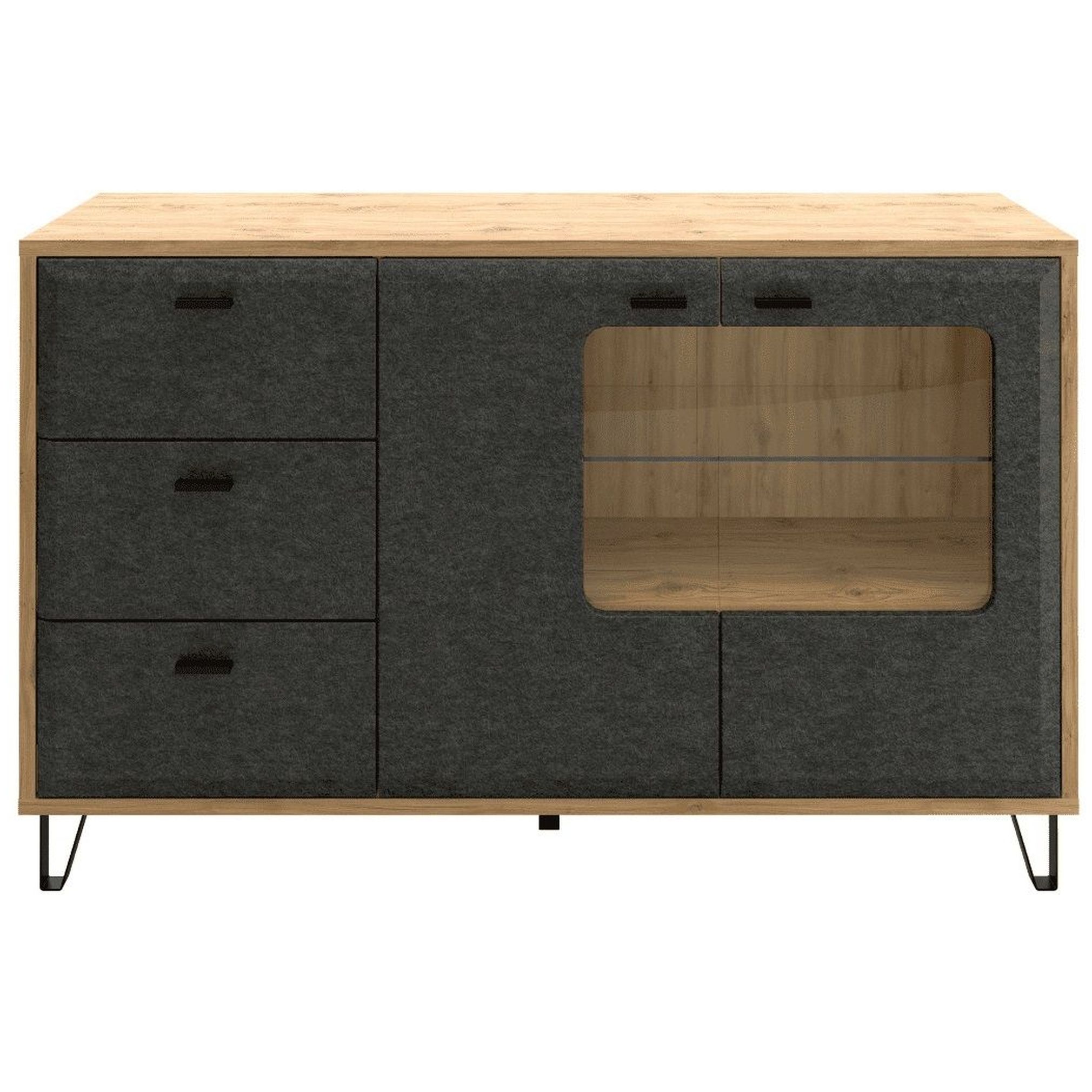 Картинка Грейс тумба с витриной KOM2W3S интернет-магазин мебели FreeTime