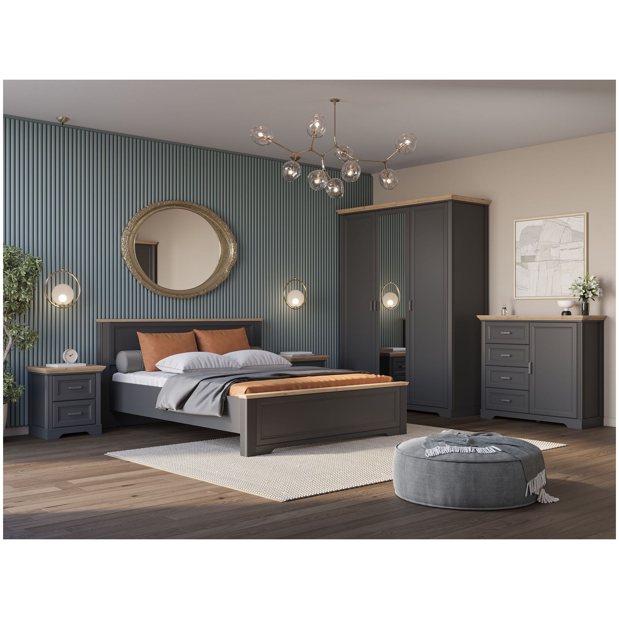 Картинка Жасмин шкаф с зеркалом SZF2L2D интернет-магазин мебели FreeTime