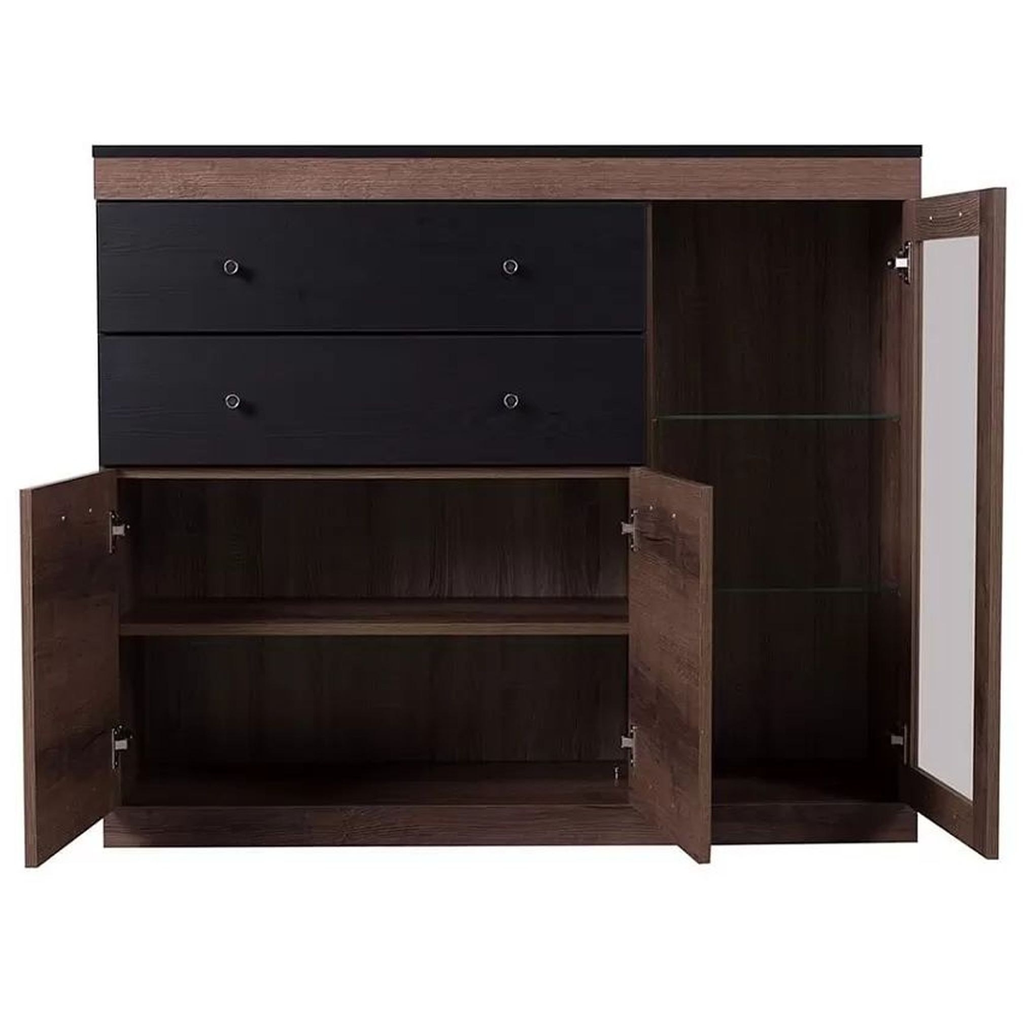 Картинка Джагер Тумба с витриной 1V2D2S интернет-магазин мебели FreeTime