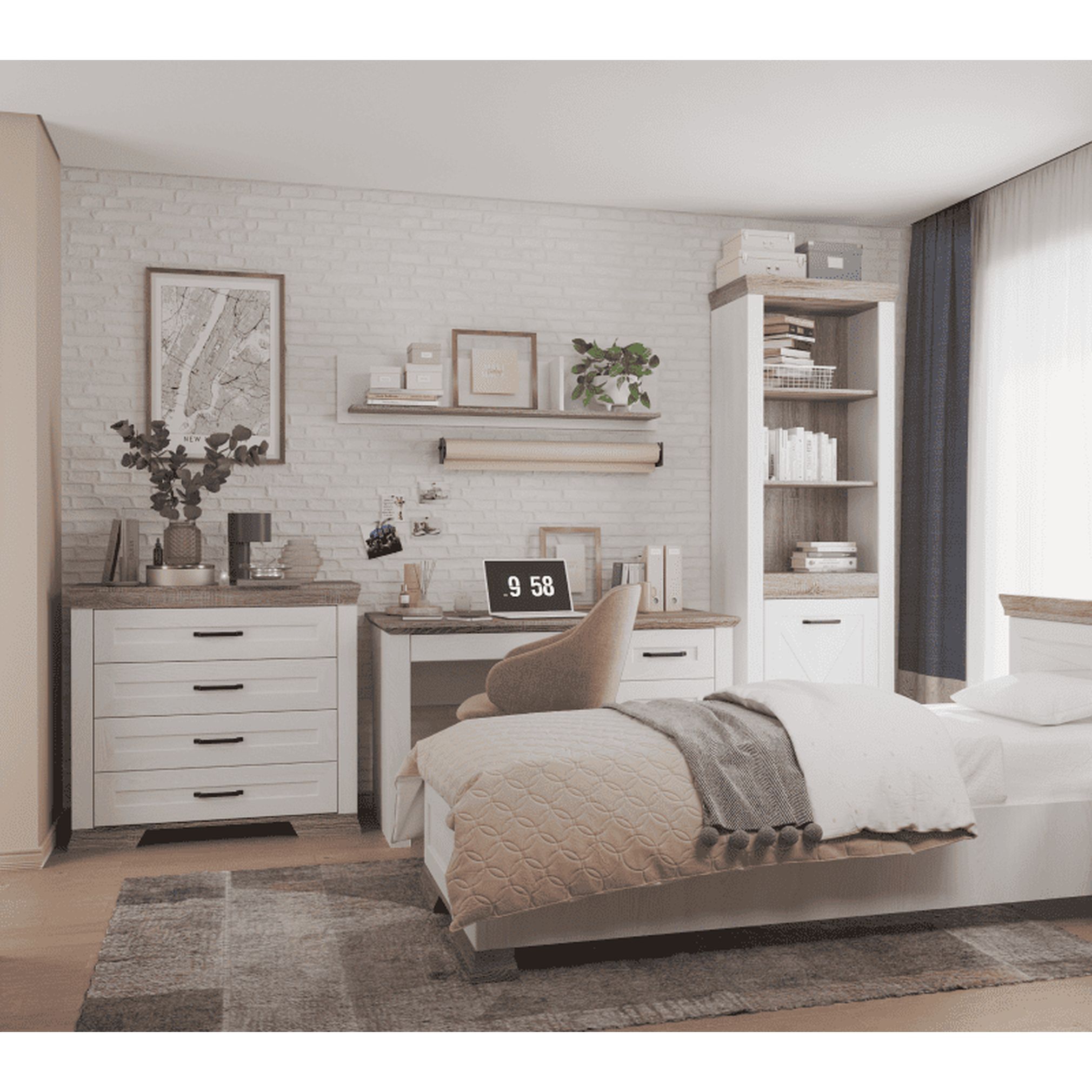 Картинка Марсель стол письменный BIU130 интернет-магазин мебели FreeTime