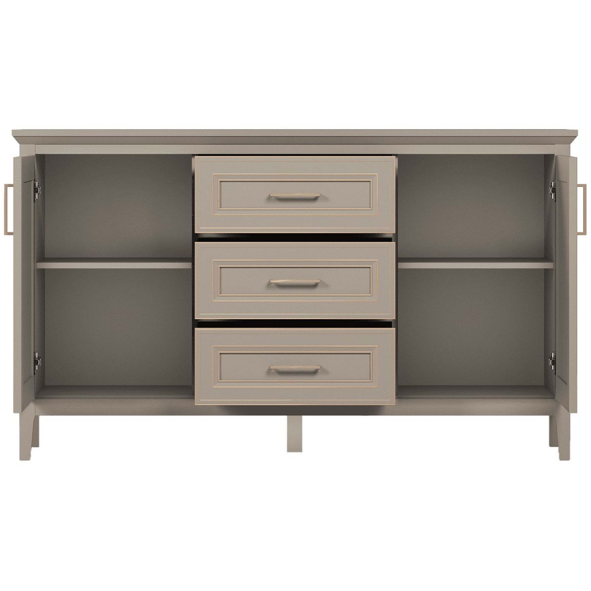 Картинка Классик тумба с витриной KOM2D3S интернет-магазин мебели FreeTime