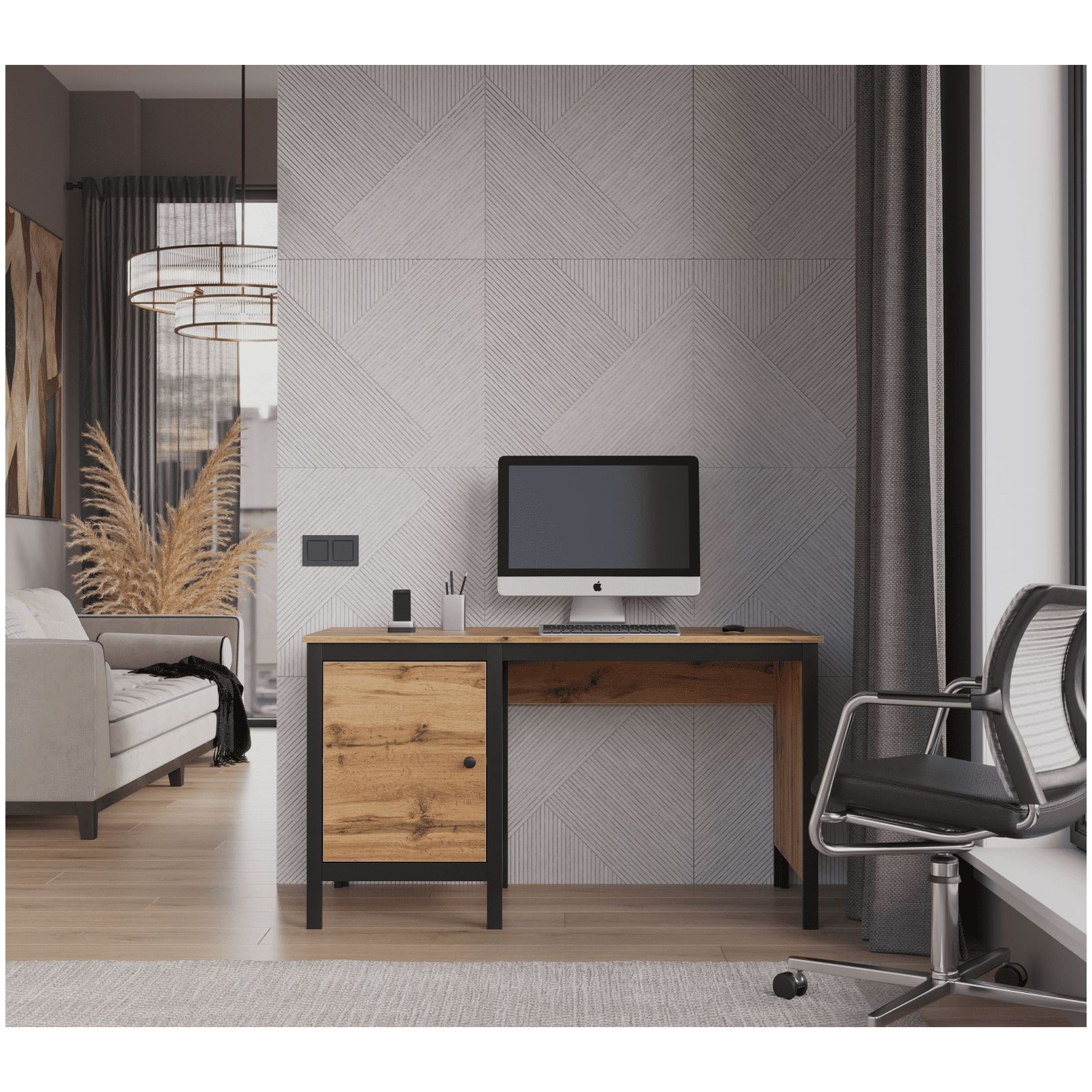 Картинка Лофт стол письменный BIU/130 интернет-магазин мебели FreeTime