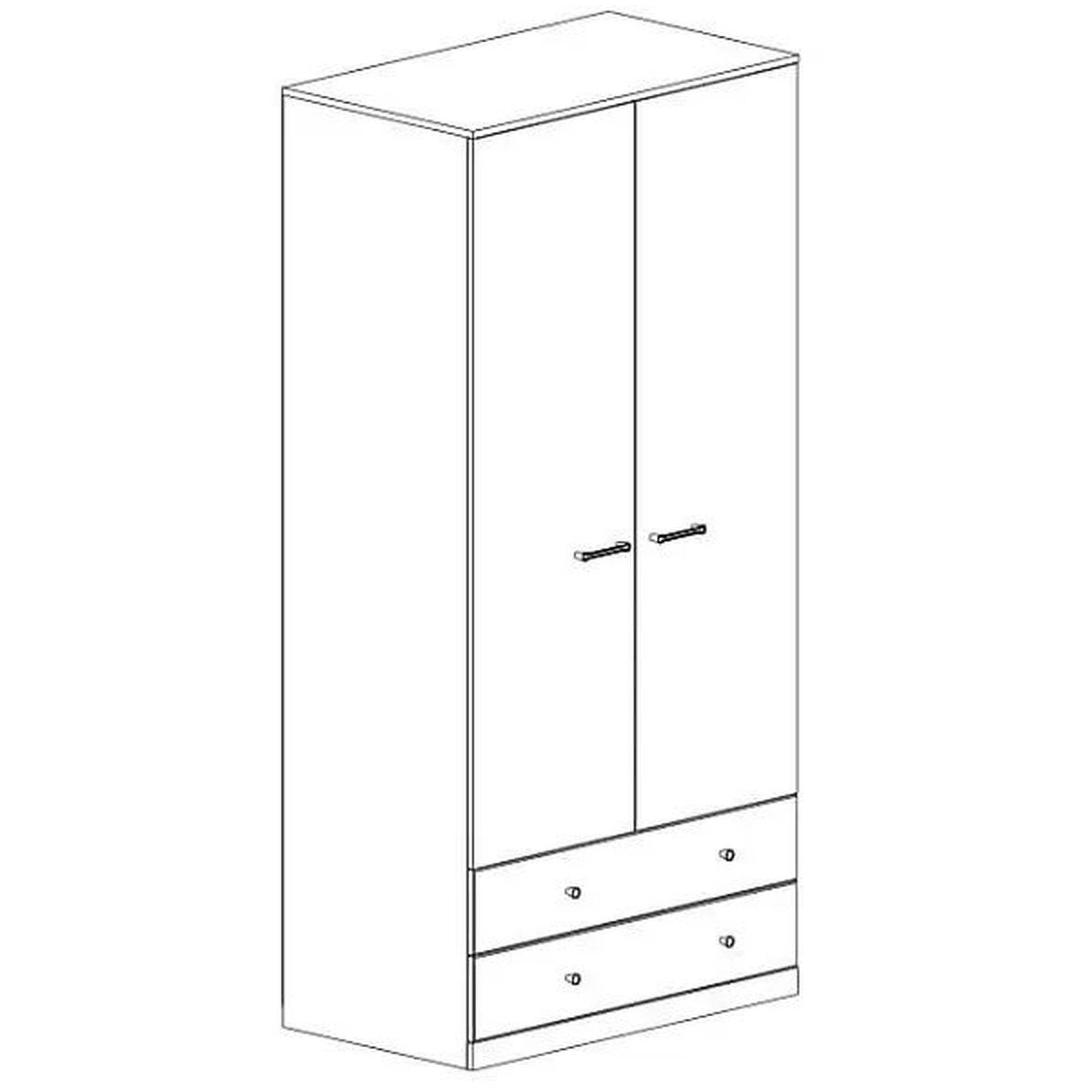 Картинка Джагер Шкаф  2DG2S интернет-магазин мебели FreeTime