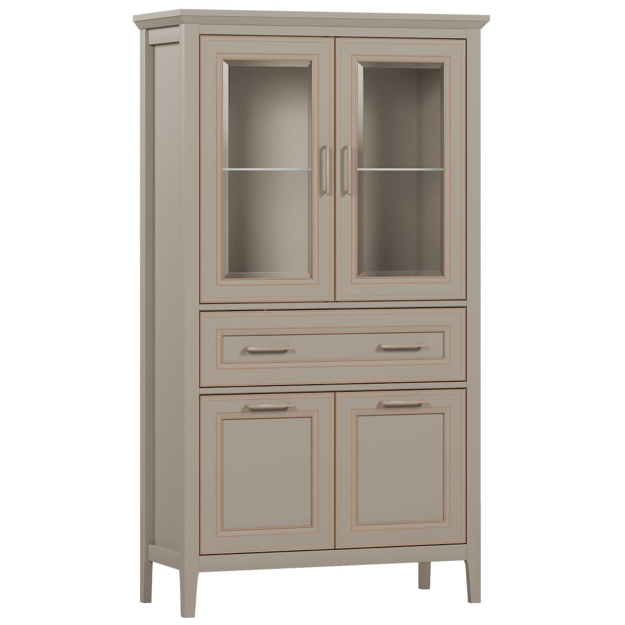 Картинка Классик шкаф-витрина REG2W2D1S/170 интернет-магазин мебели FreeTime