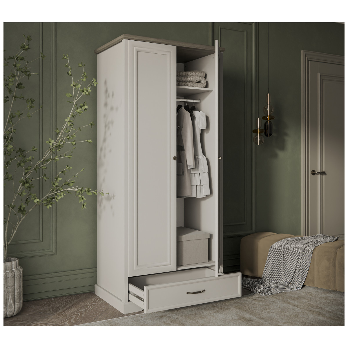 Картинка Тоскана Шкаф 2DG1S интернет-магазин мебели FreeTime