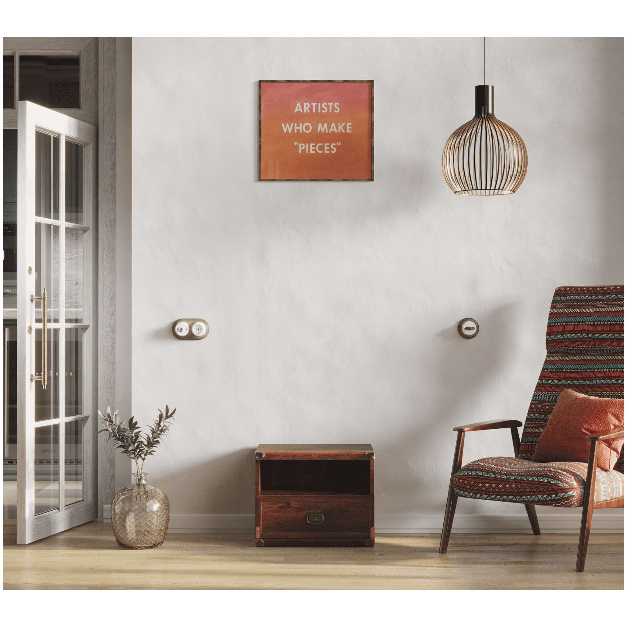 Картинка Индиана тумба прикроватная JKOM 1s (Дуб саттер) интернет-магазин мебели FreeTime