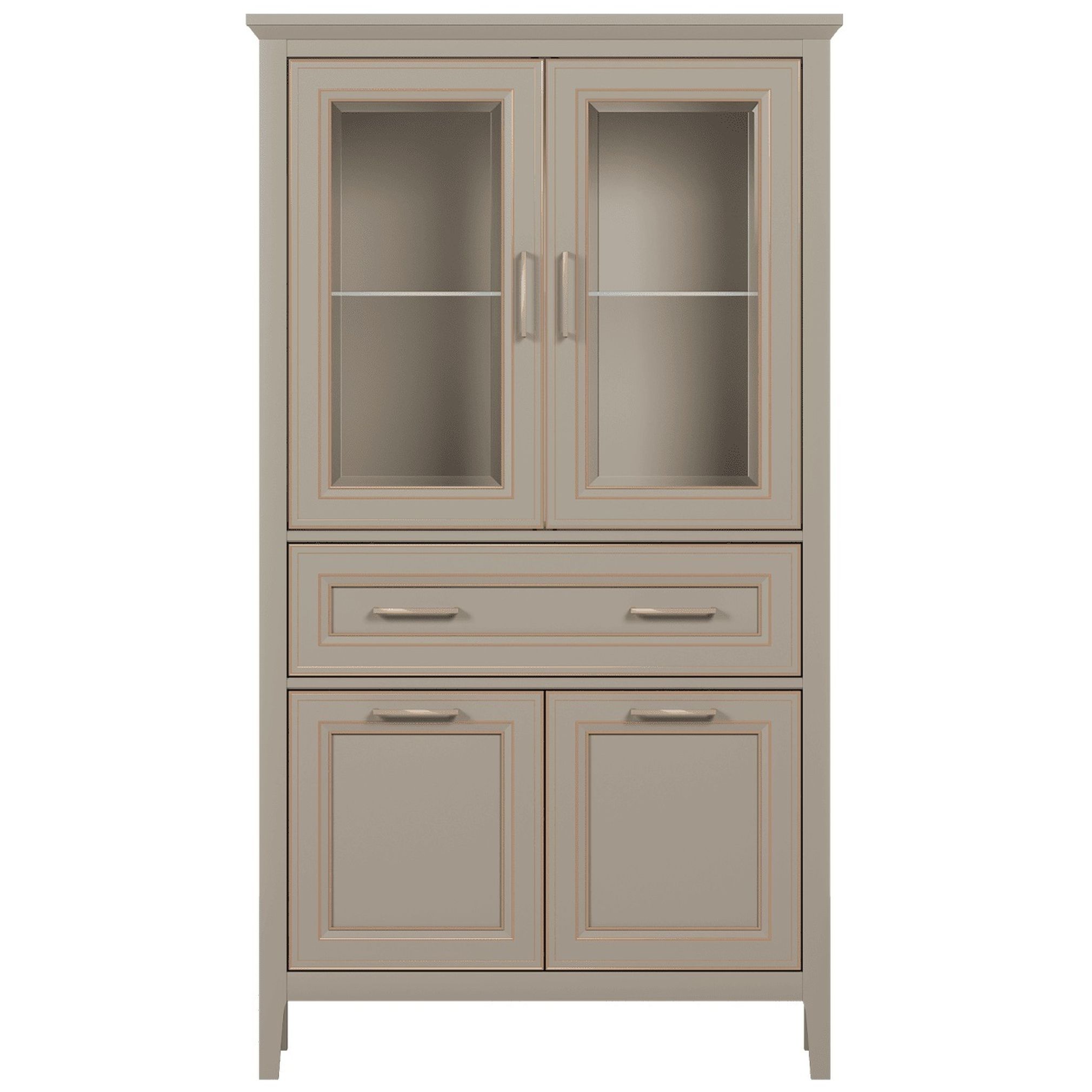 Картинка Классик шкаф-витрина REG2W2D1S/170 интернет-магазин мебели FreeTime