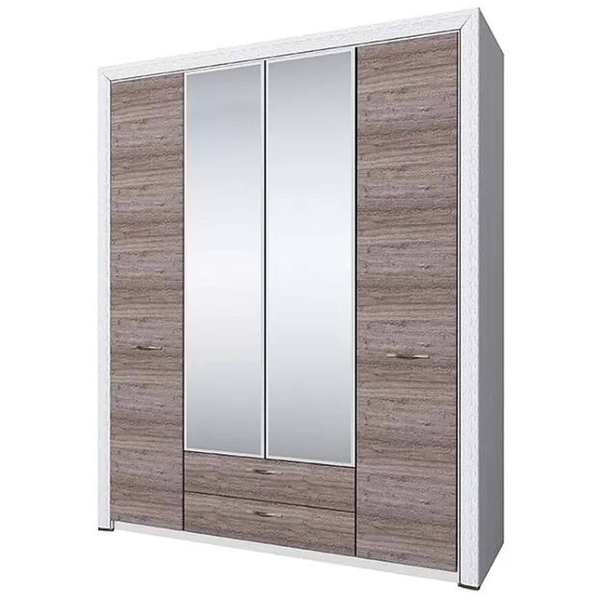 Картинка Оливия Шкаф 4D2S с зеркалом интернет-магазин мебели FreeTime