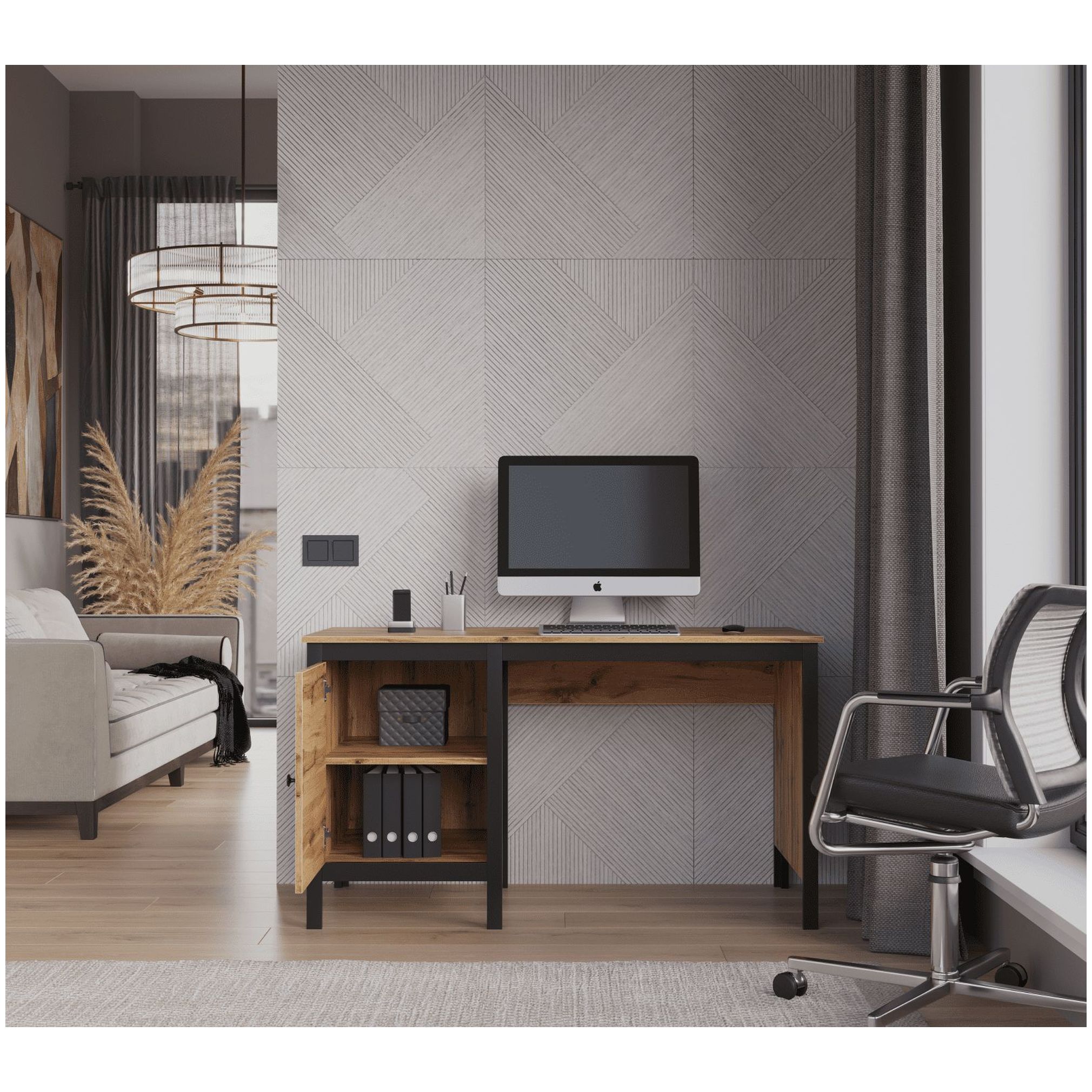 Картинка Лофт стол письменный BIU/130 интернет-магазин мебели FreeTime