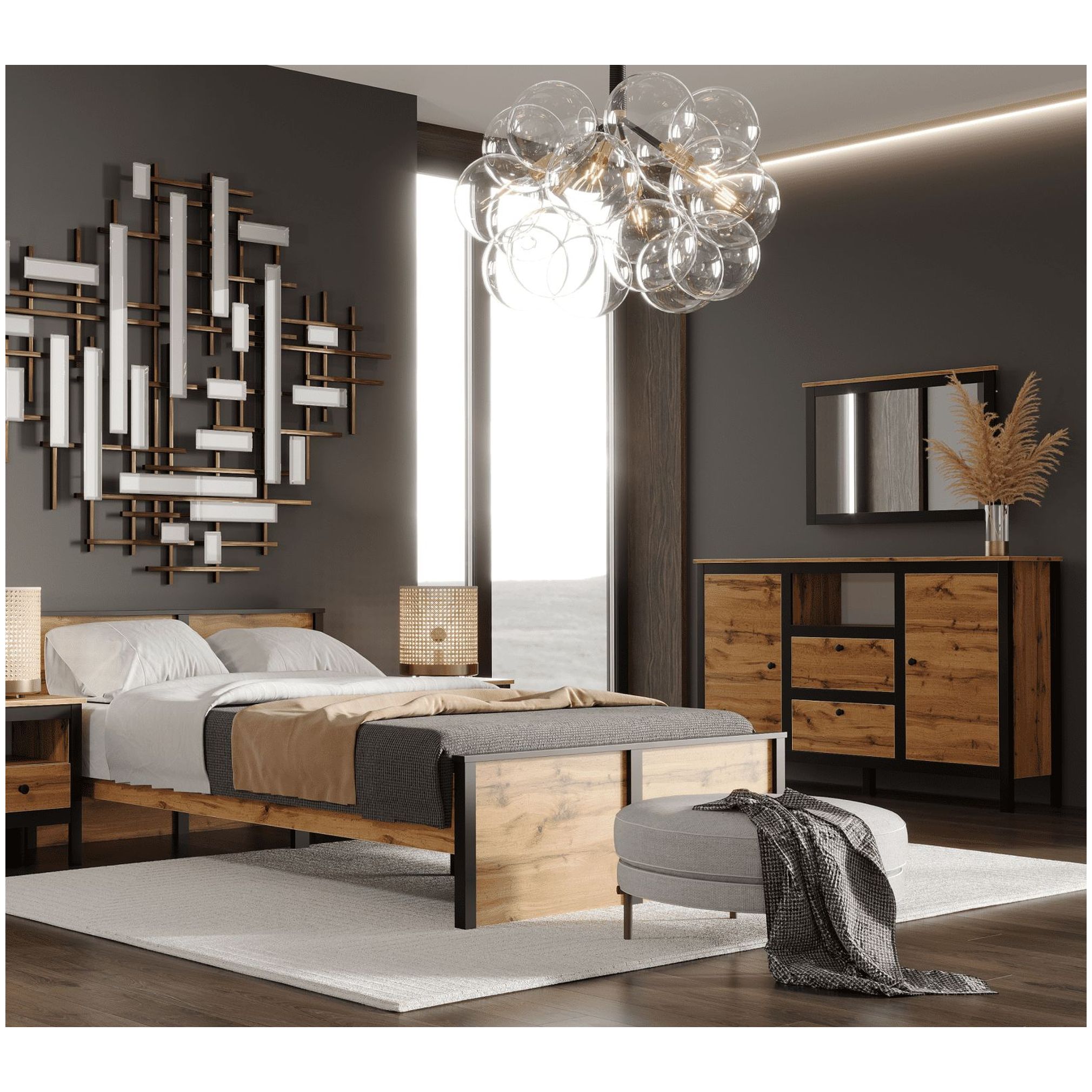 Картинка Лофт зеркало LUS/90 интернет-магазин мебели FreeTime