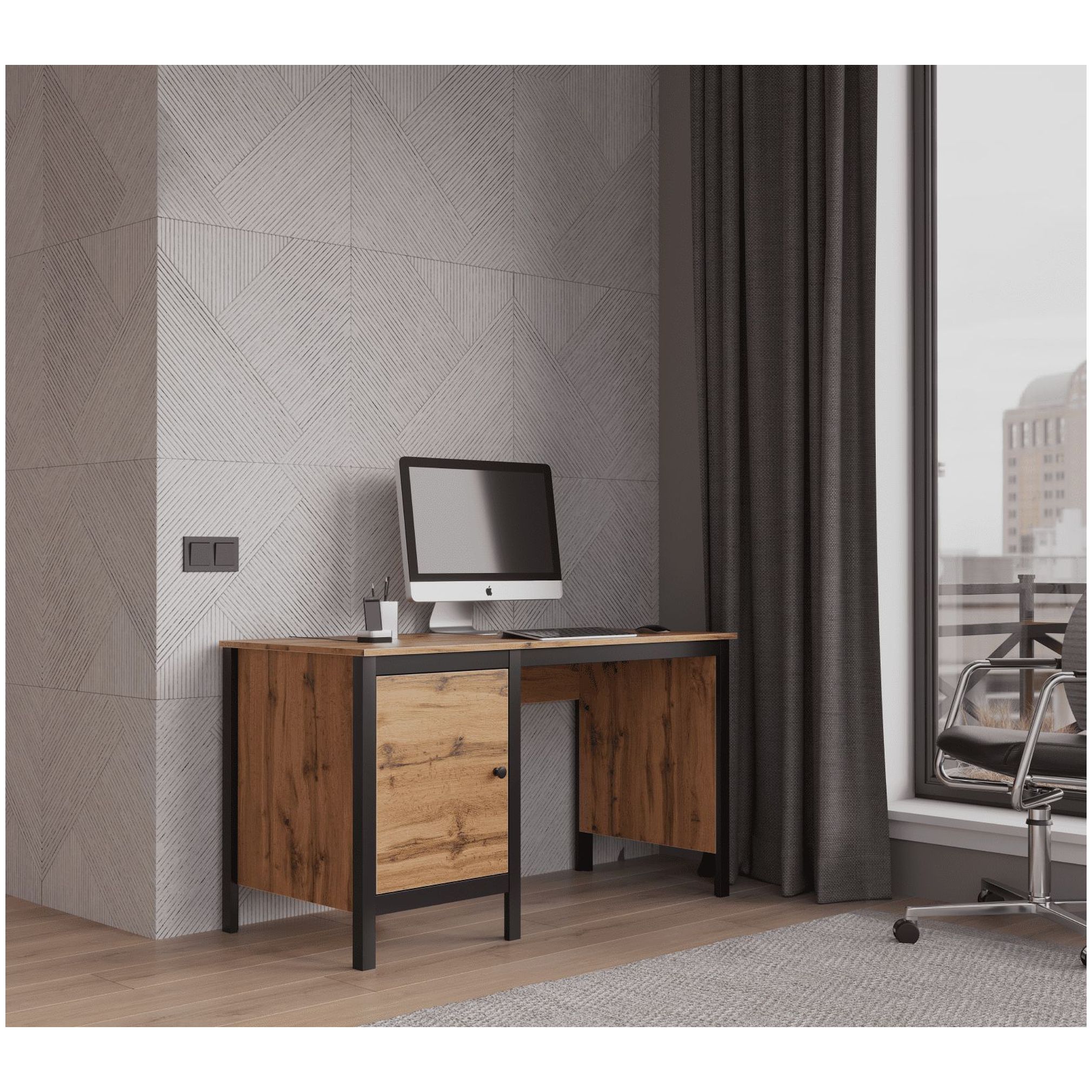 Картинка Лофт стол письменный BIU/130 интернет-магазин мебели FreeTime