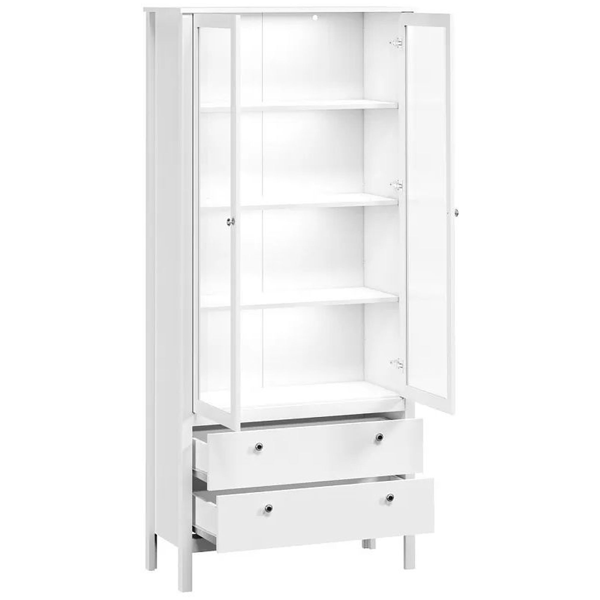 Картинка Ева шкаф-витрина REG2W2S с подсветкой интернет-магазин мебели FreeTime