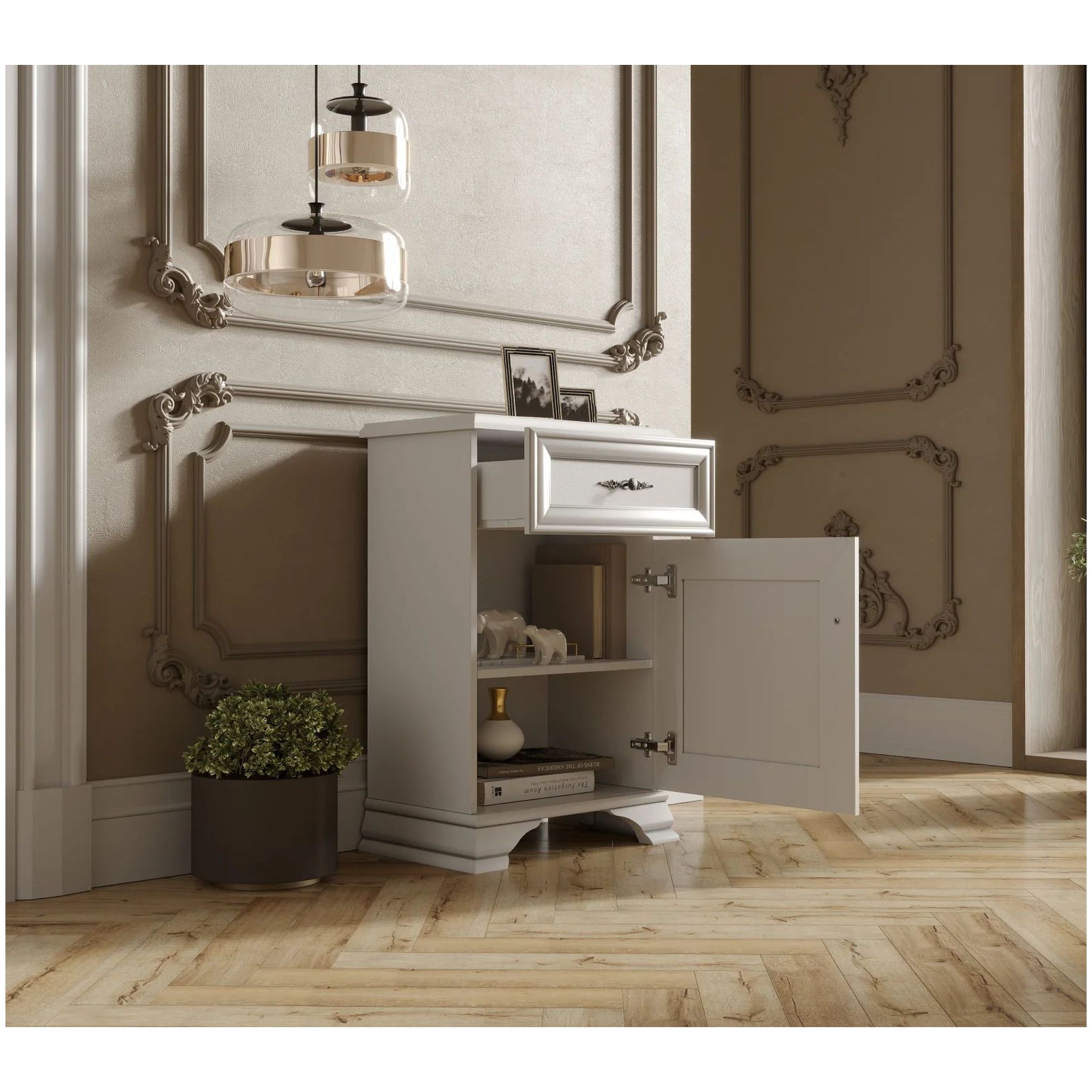 Картинка Кентаки тумба правая S320-KOM1D1S/P (Белый) интернет-магазин мебели FreeTime