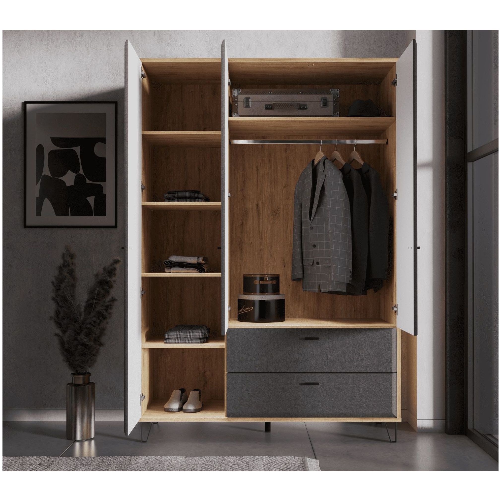 Картинка Грейс шкаф SZF3D2S интернет-магазин мебели FreeTime