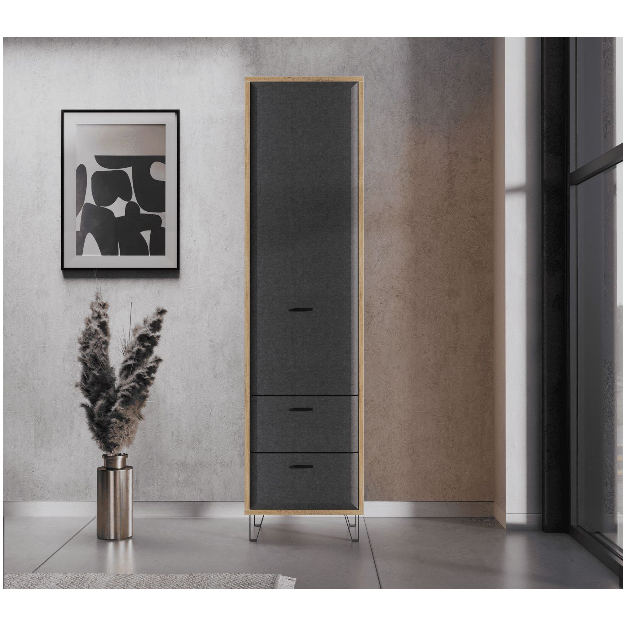 Картинка Грейс шкаф-пенал REG1D2S интернет-магазин мебели FreeTime