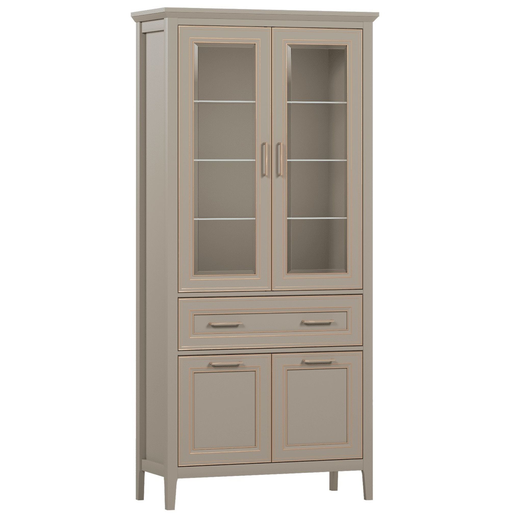 Картинка Классик шкаф-витрина REG2W2D1S интернет-магазин мебели FreeTime