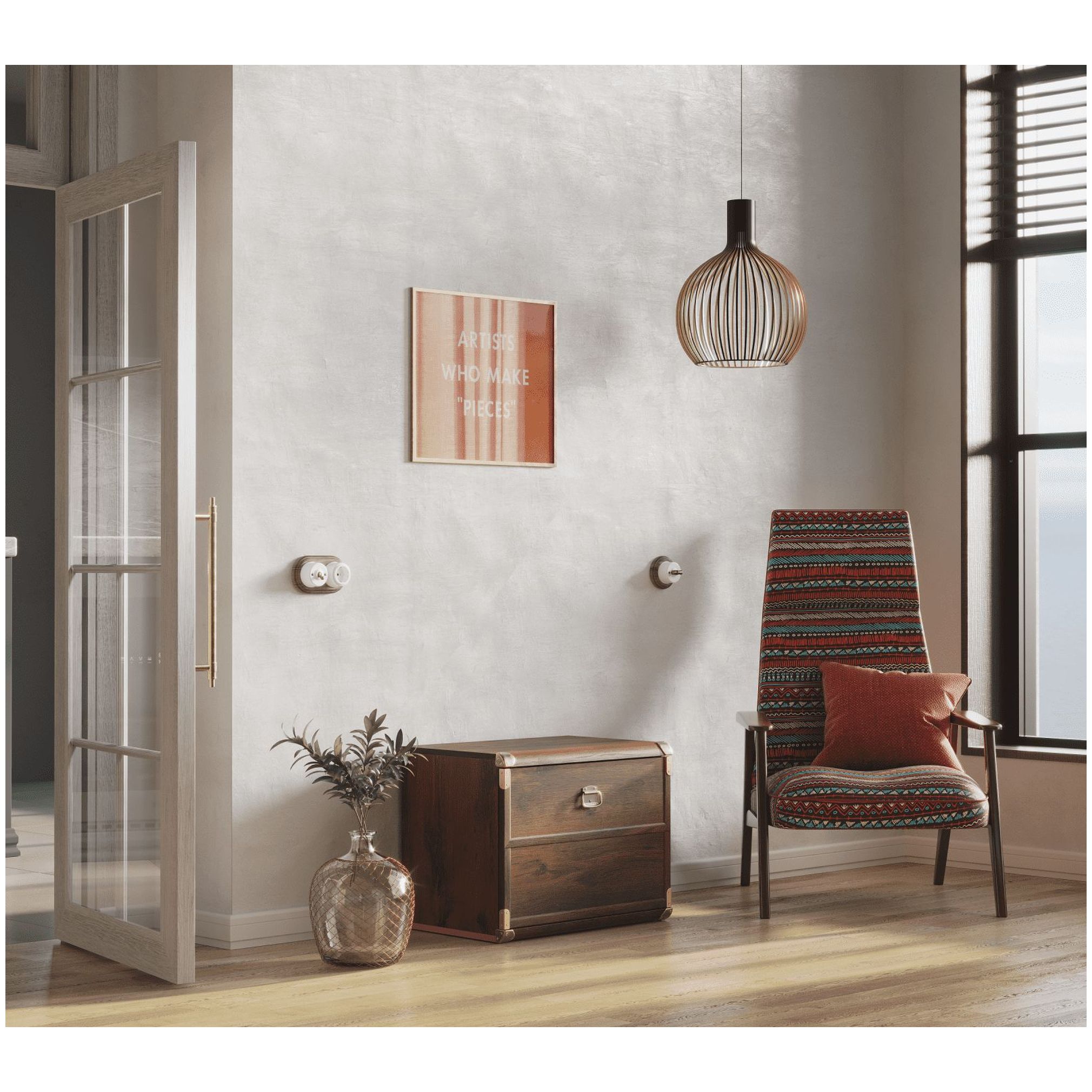 Картинка Индиана тумба для обуви JKOM 1k (Дуб саттер) интернет-магазин мебели FreeTime