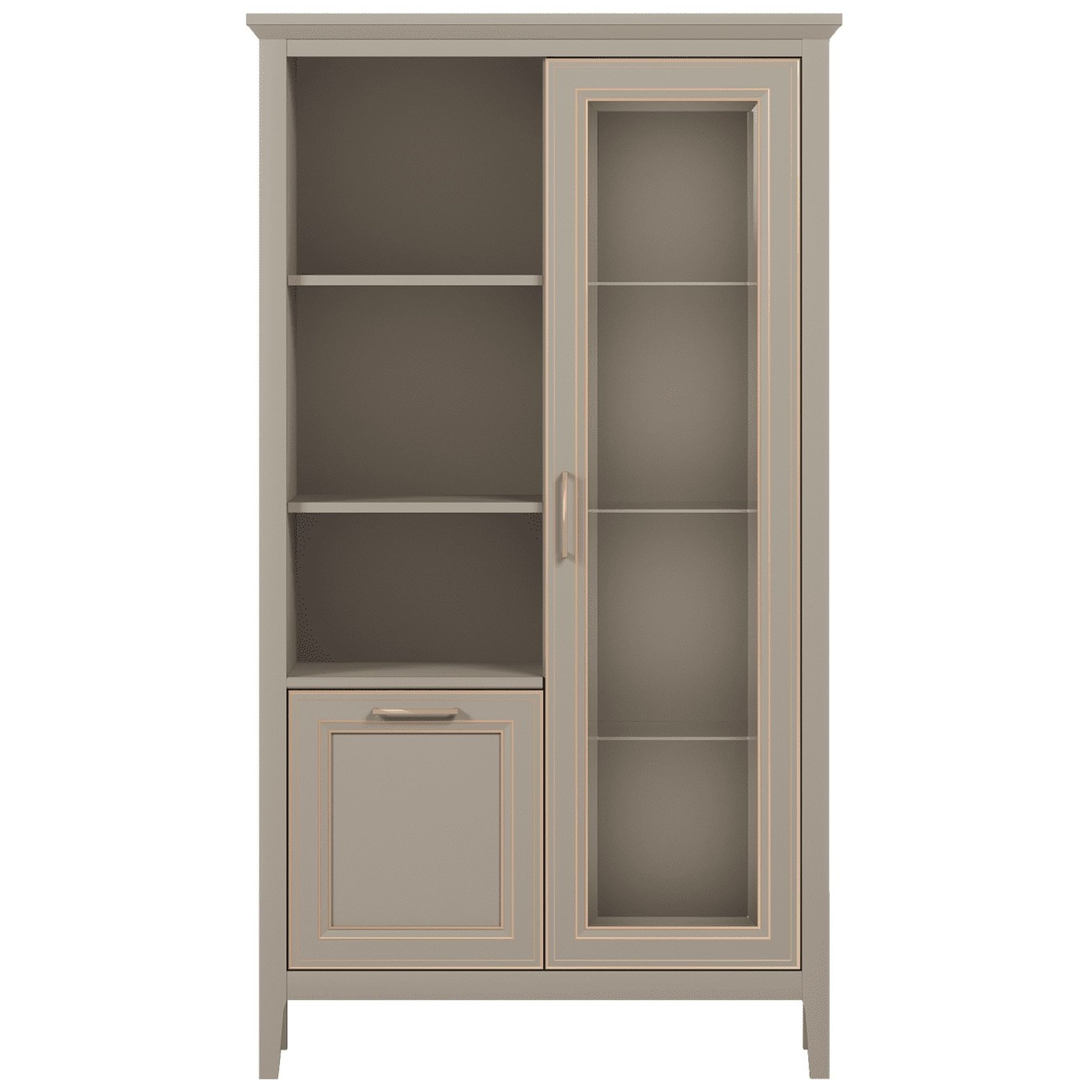 Картинка Классик шкаф-витрина REG1W1D интернет-магазин мебели FreeTime