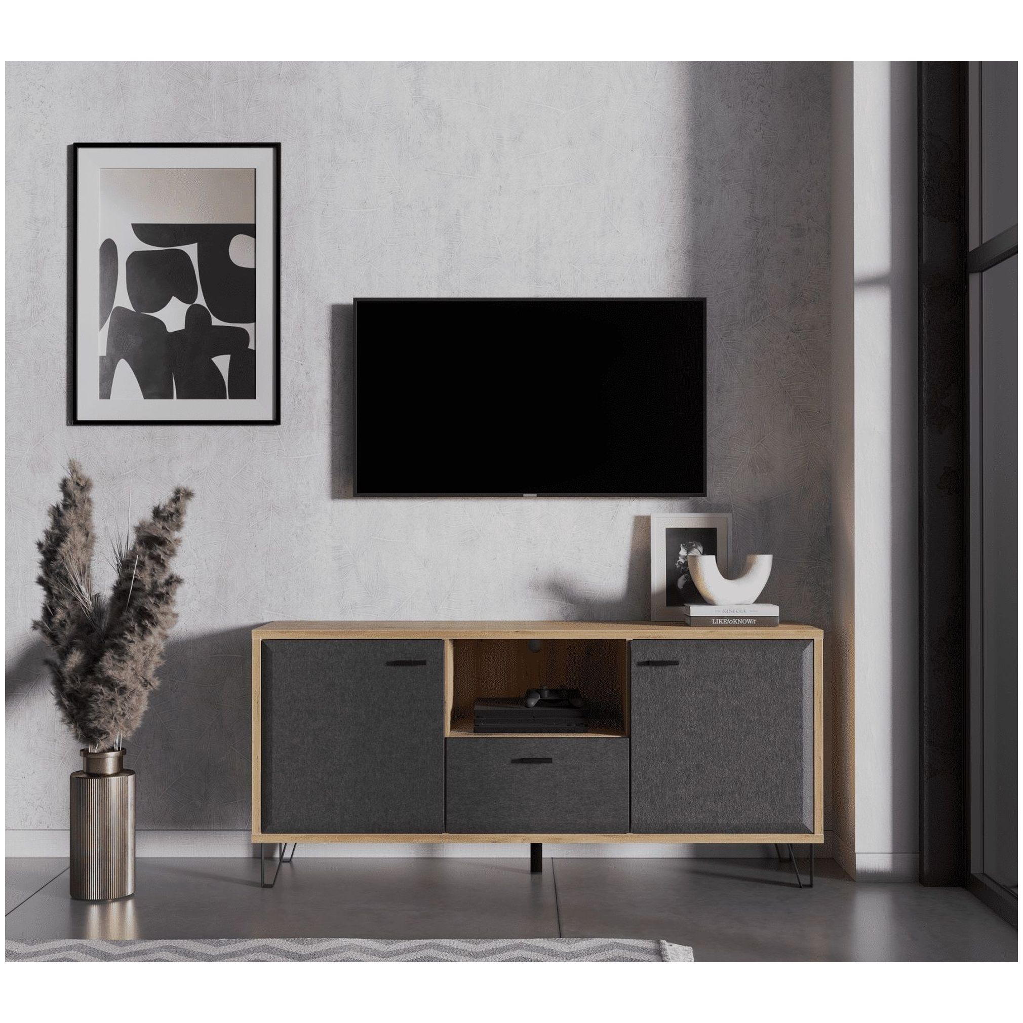 Картинка Грейс ТВ тумба RTV2D1S интернет-магазин мебели FreeTime