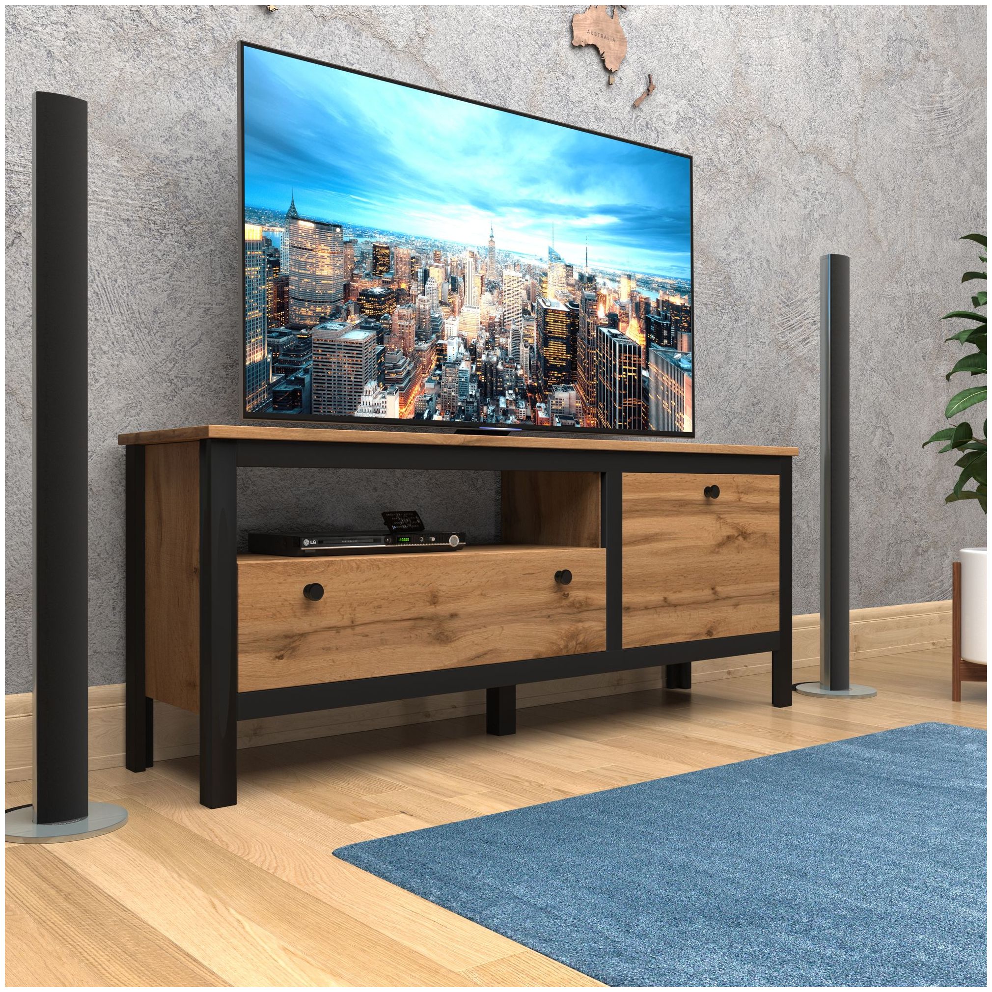 Картинка Лофт тумба RTV1D1S интернет-магазин мебели FreeTime