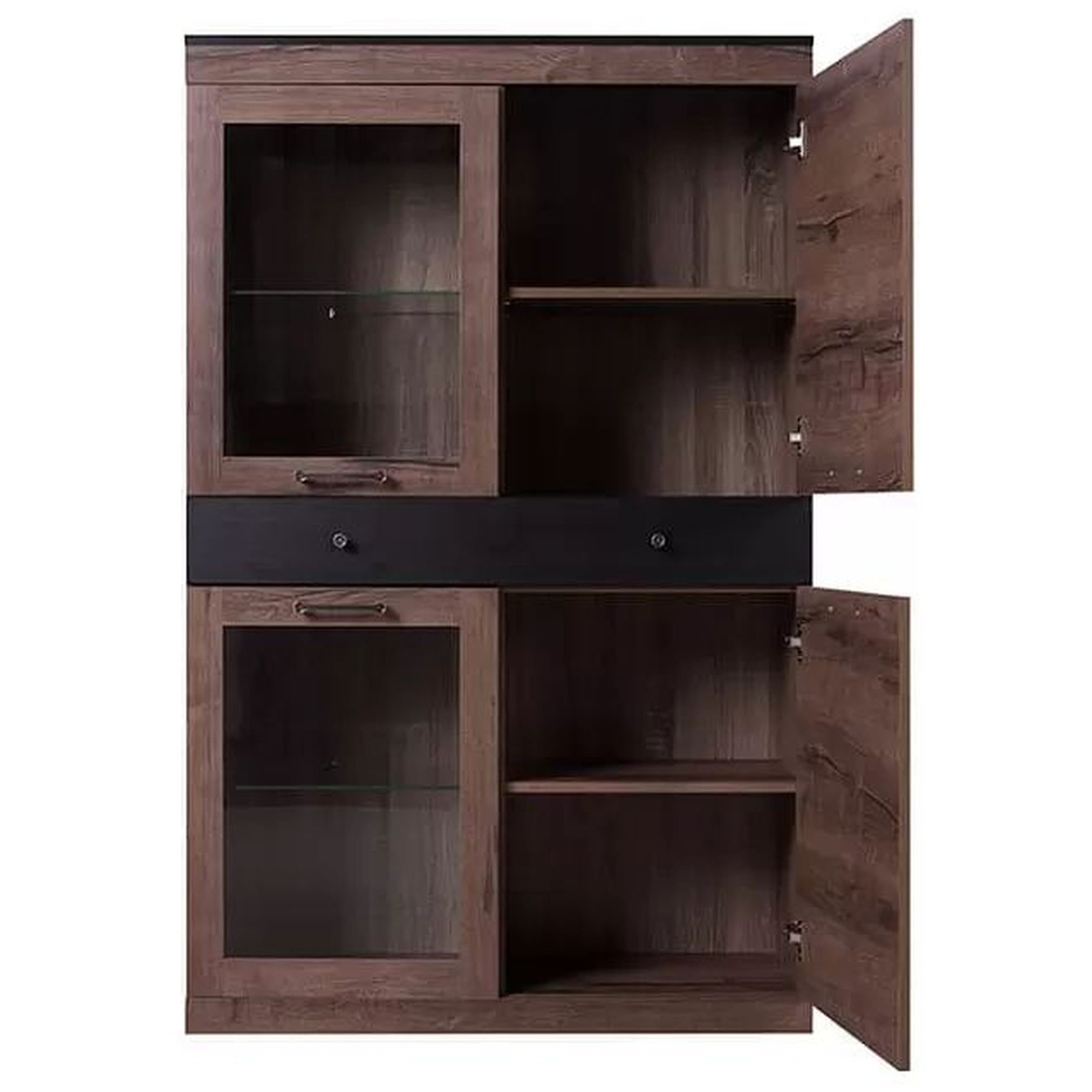 Картинка Джагер Шкаф с витриной 2V2D1S интернет-магазин мебели FreeTime