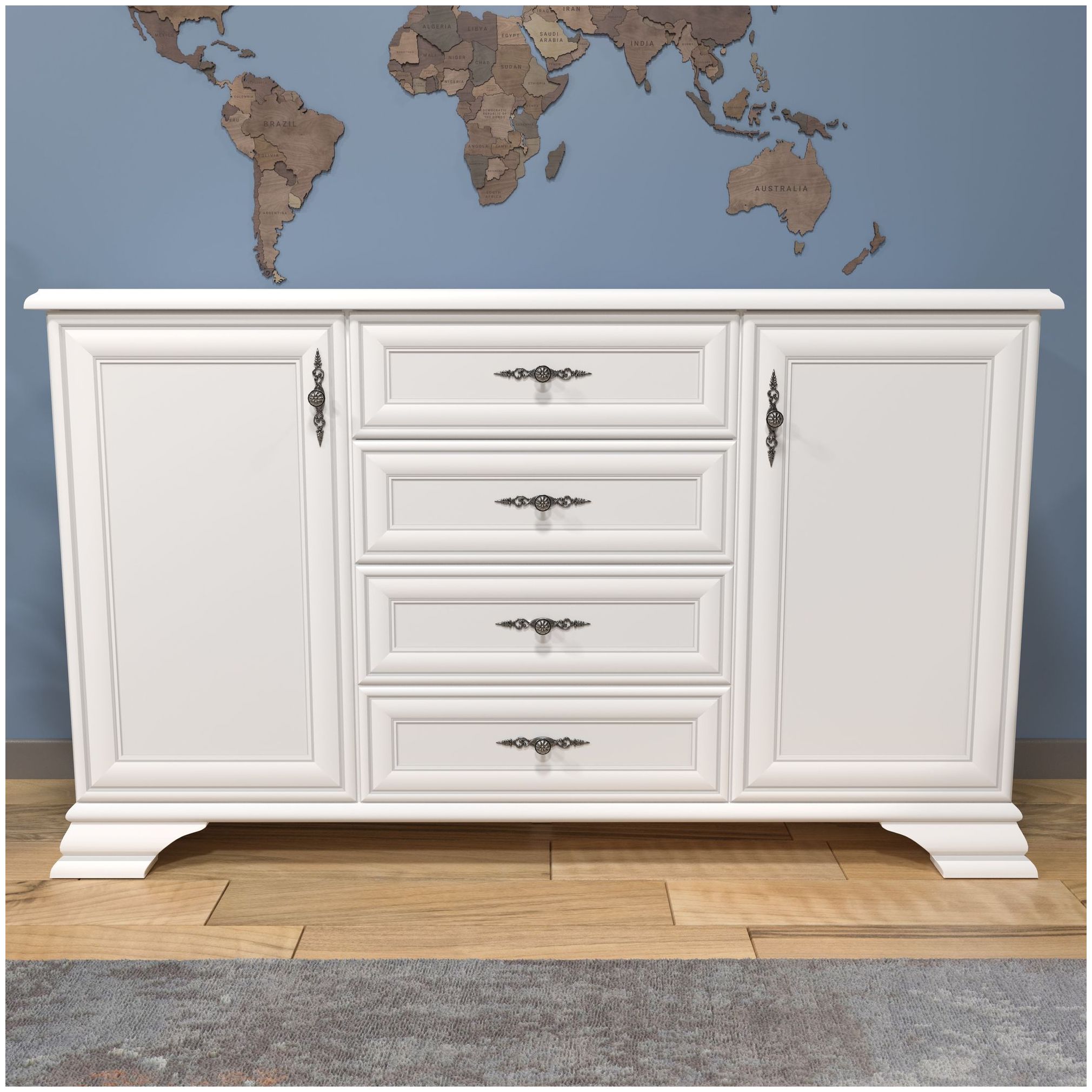 Картинка Кентаки тумба S320-KOM2D4S (Белый) интернет-магазин мебели FreeTime