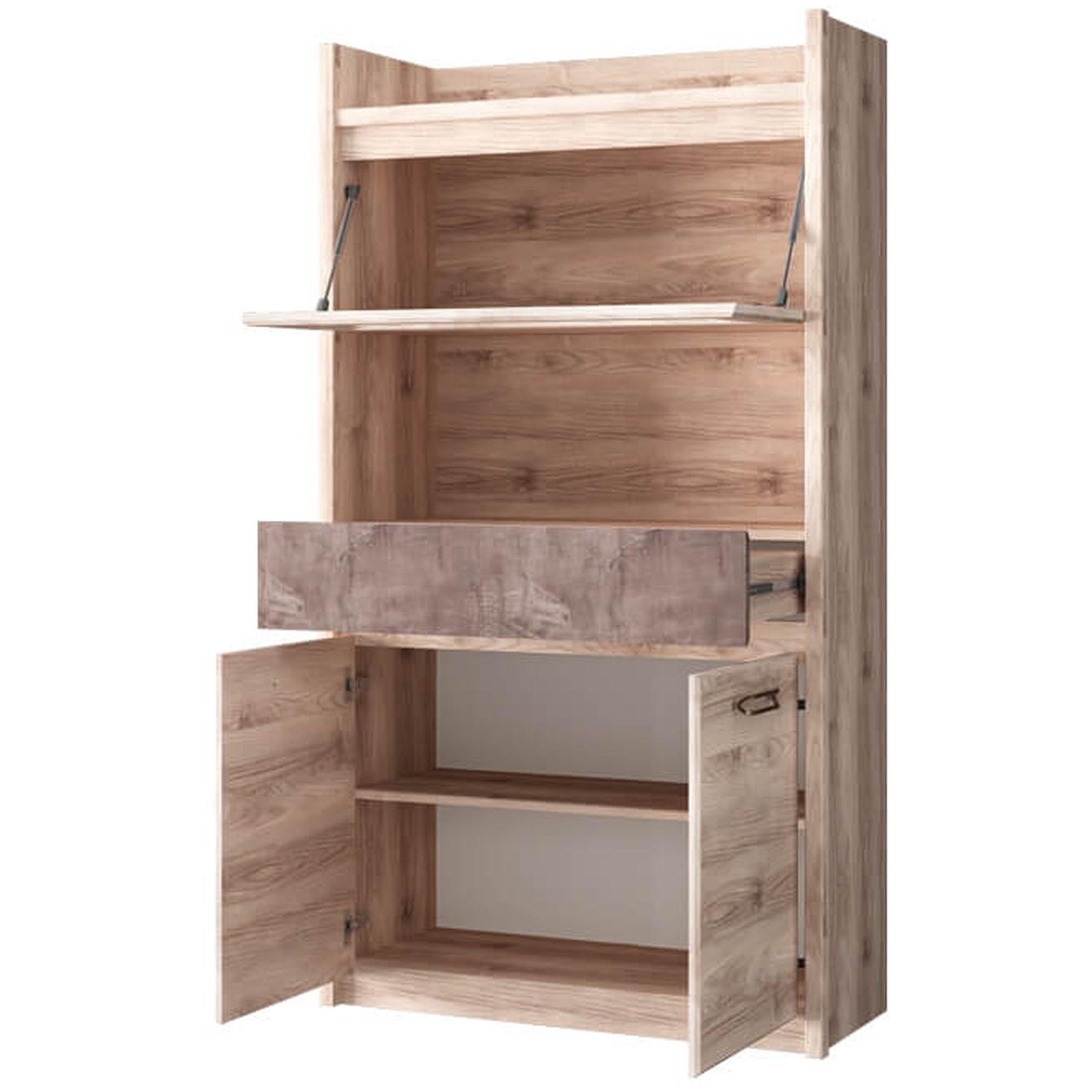 Картинка Джаз Шкаф с витриной 1V2D1S интернет-магазин мебели FreeTime