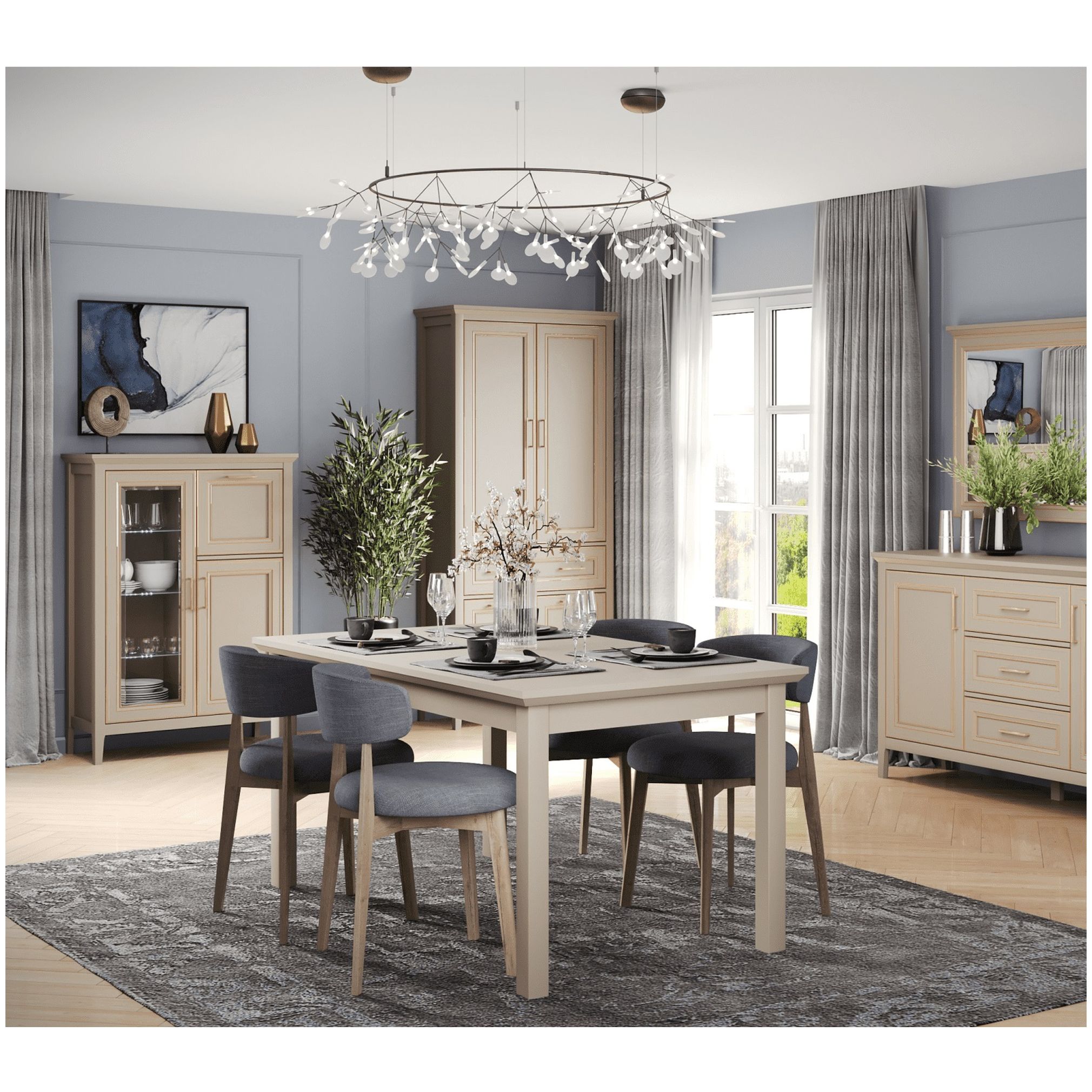 Картинка Классик тумба с витриной KOM1W1D1B интернет-магазин мебели FreeTime