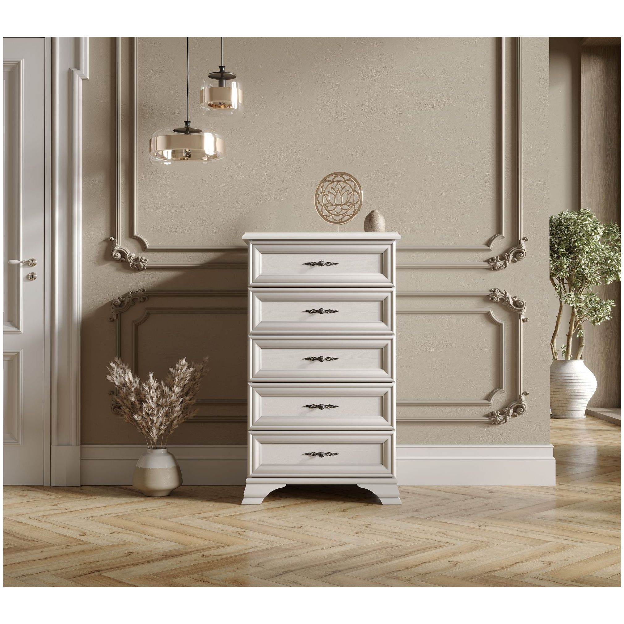 Картинка Кентаки комод S320-KOM5S (Белый) интернет-магазин мебели FreeTime