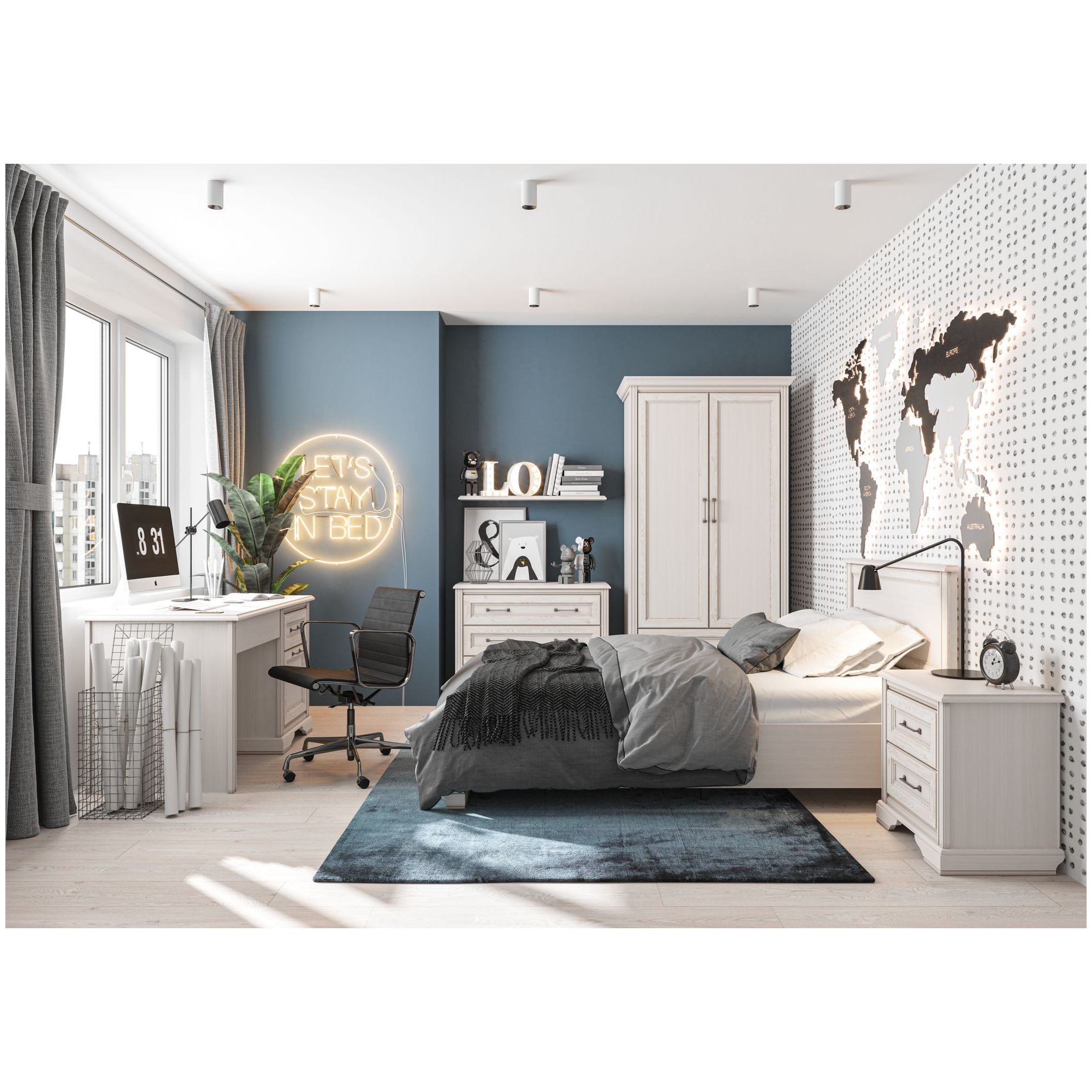 Картинка Стилиус кровать LOZ120х200 интернет-магазин мебели FreeTime