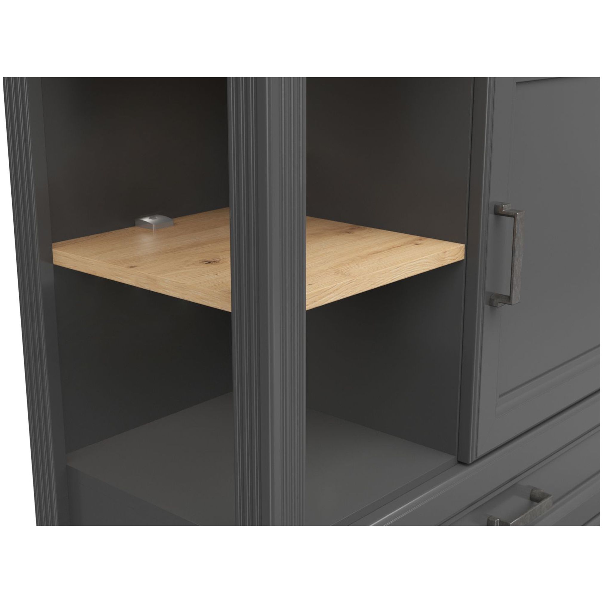 Картинка Жасмин шкаф-витрина REG3D1S интернет-магазин мебели FreeTime