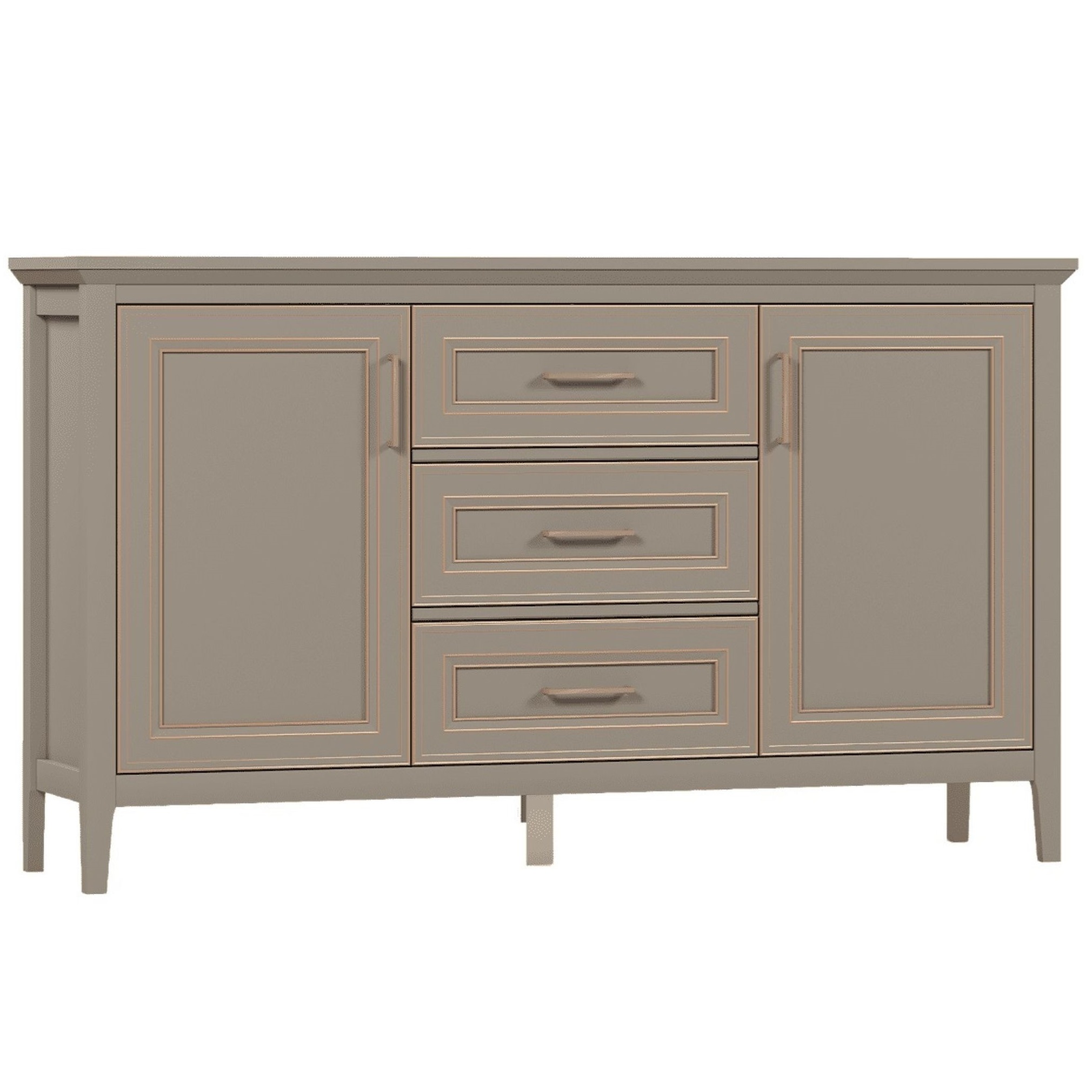 Картинка Классик тумба с витриной KOM2D3S интернет-магазин мебели FreeTime