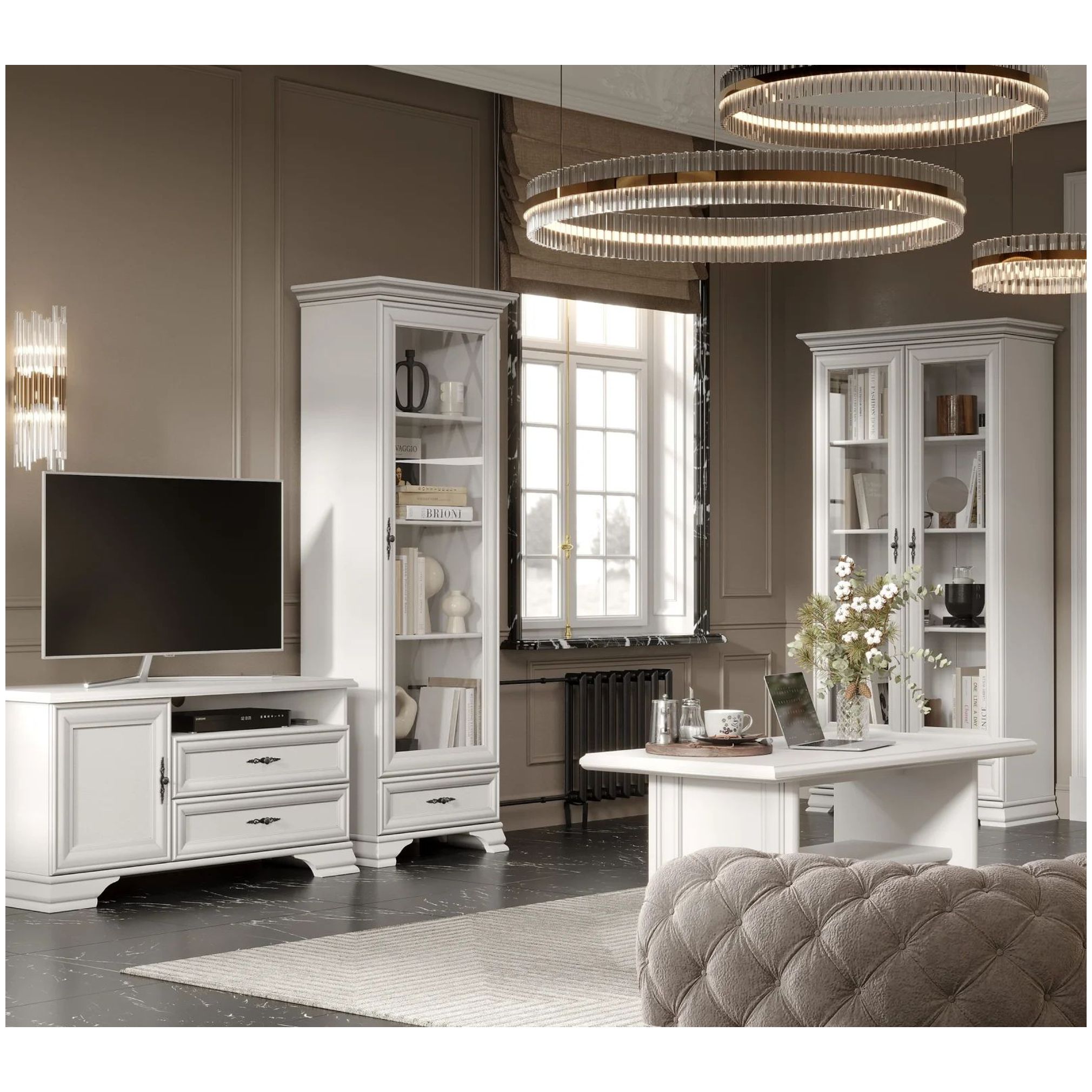 Картинка Кентаки стол журнальный S320-LAW (Белый) интернет-магазин мебели FreeTime