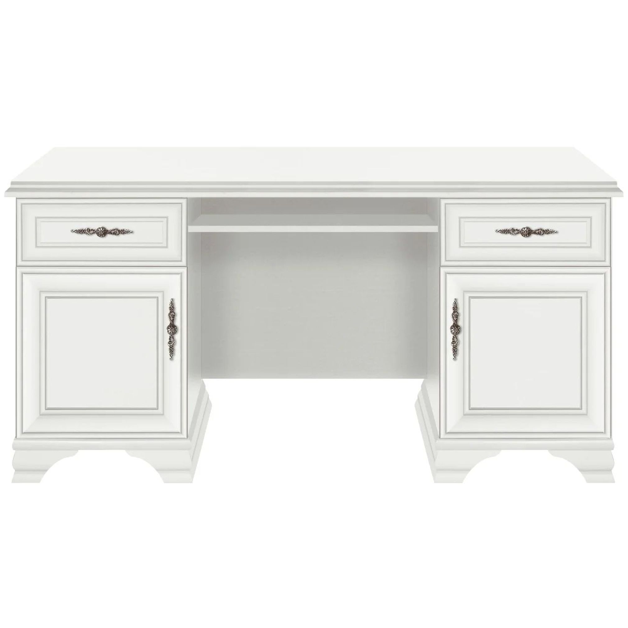 Картинка Кентаки стол письменный S320-BIU2D2S (Белый) интернет-магазин мебели FreeTime