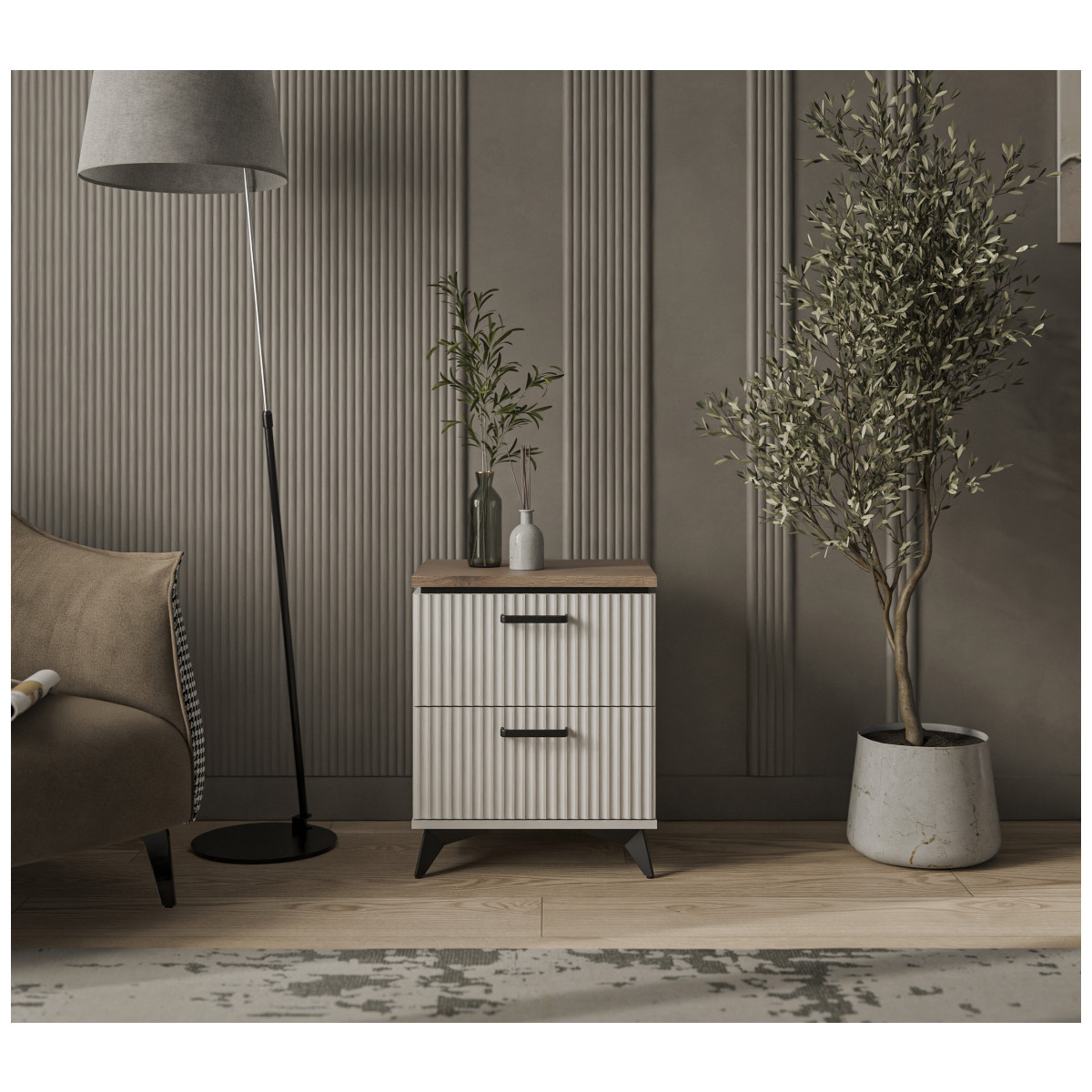 Картинка Винати Тумба прикроватная 2S интернет-магазин мебели FreeTime