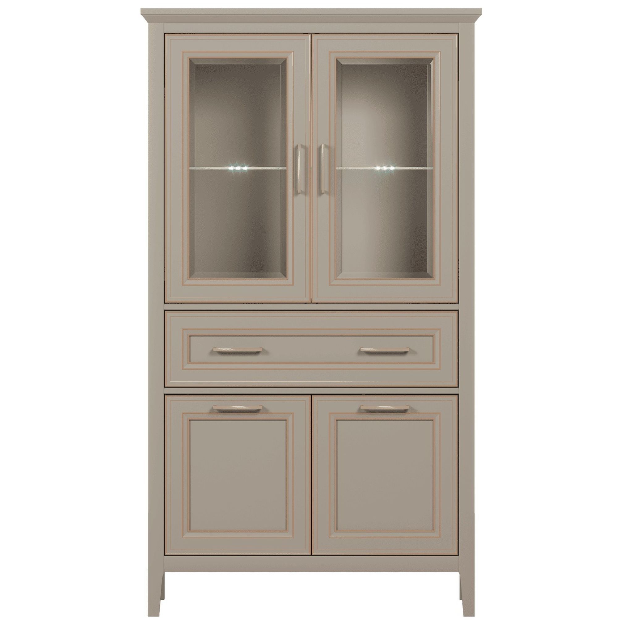 Картинка Классик шкаф-витрина REG2W2D1S/170 с подсветкой интернет-магазин мебели FreeTime