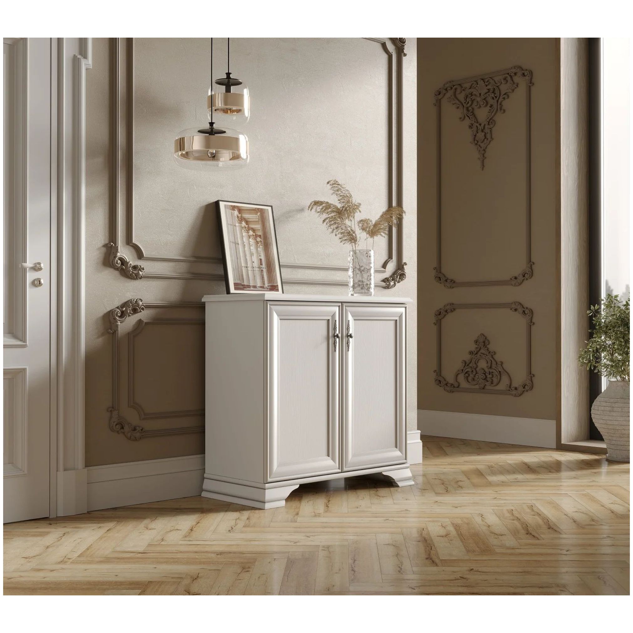 Картинка Кентаки тумба S320-KOM2D (Белый) интернет-магазин мебели FreeTime